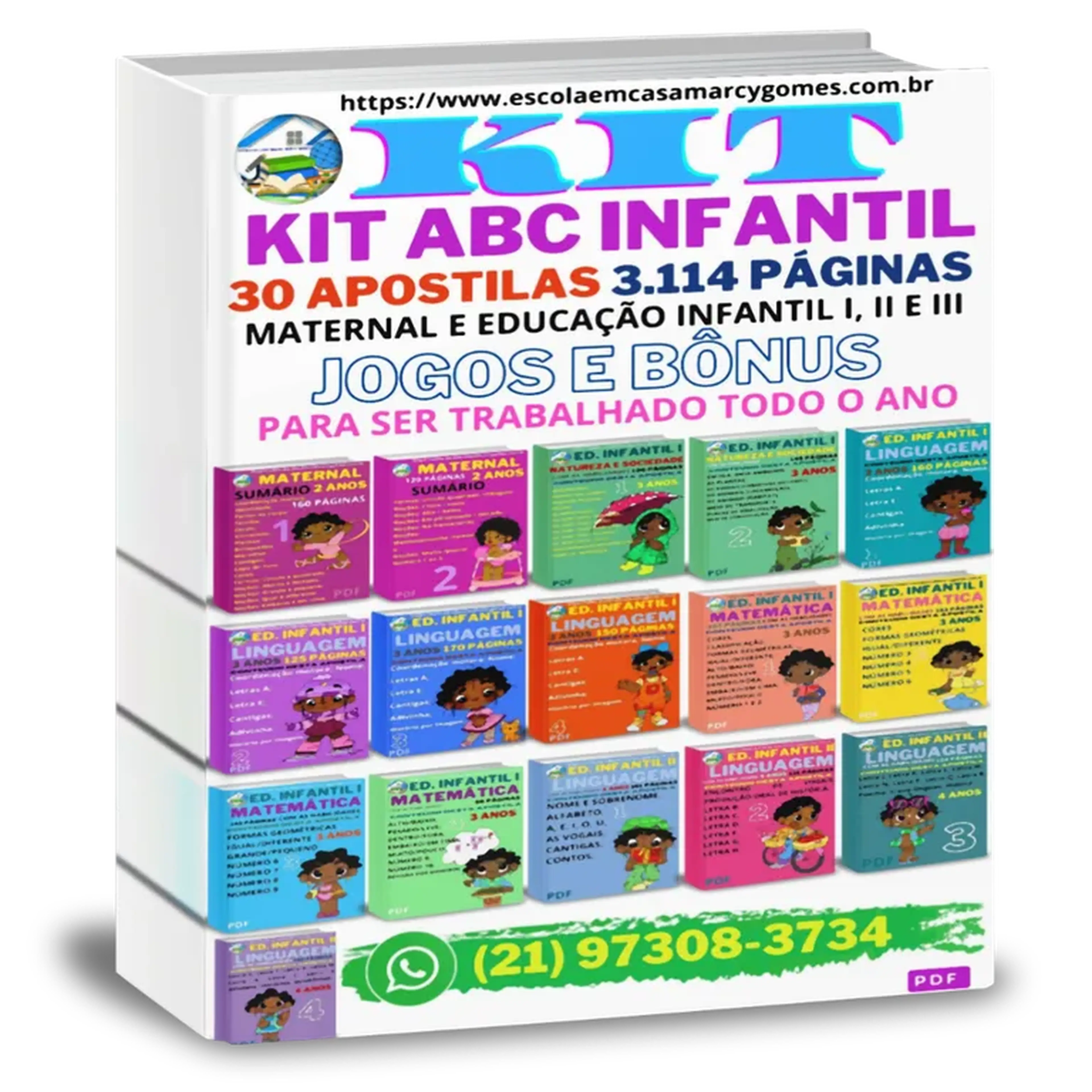 Kit ABC Infantil: 30 Apostilas, 3.114 Páginas. PDF imagem