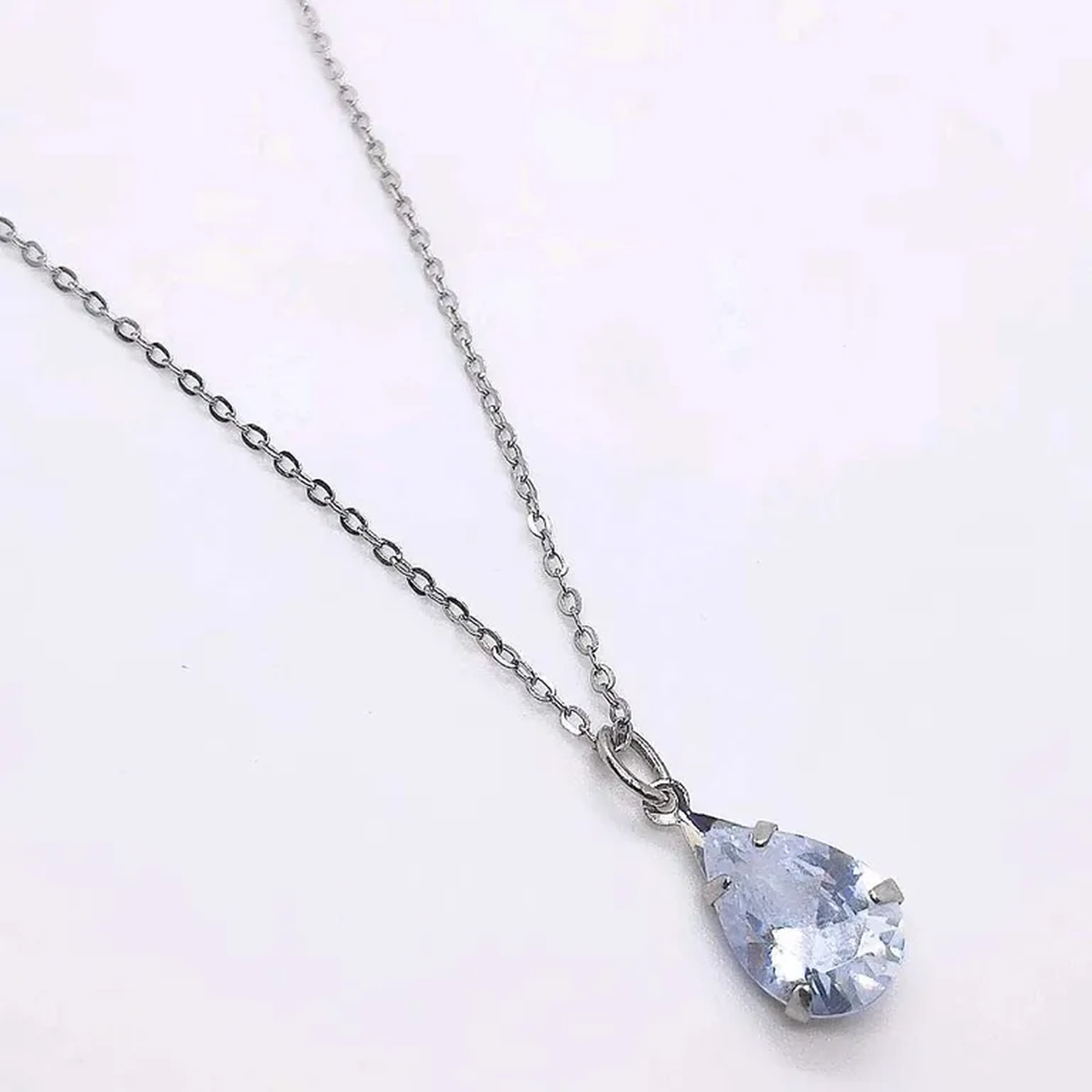 💕Gargantilha com Pingente Gota em Aço 0373 imagem