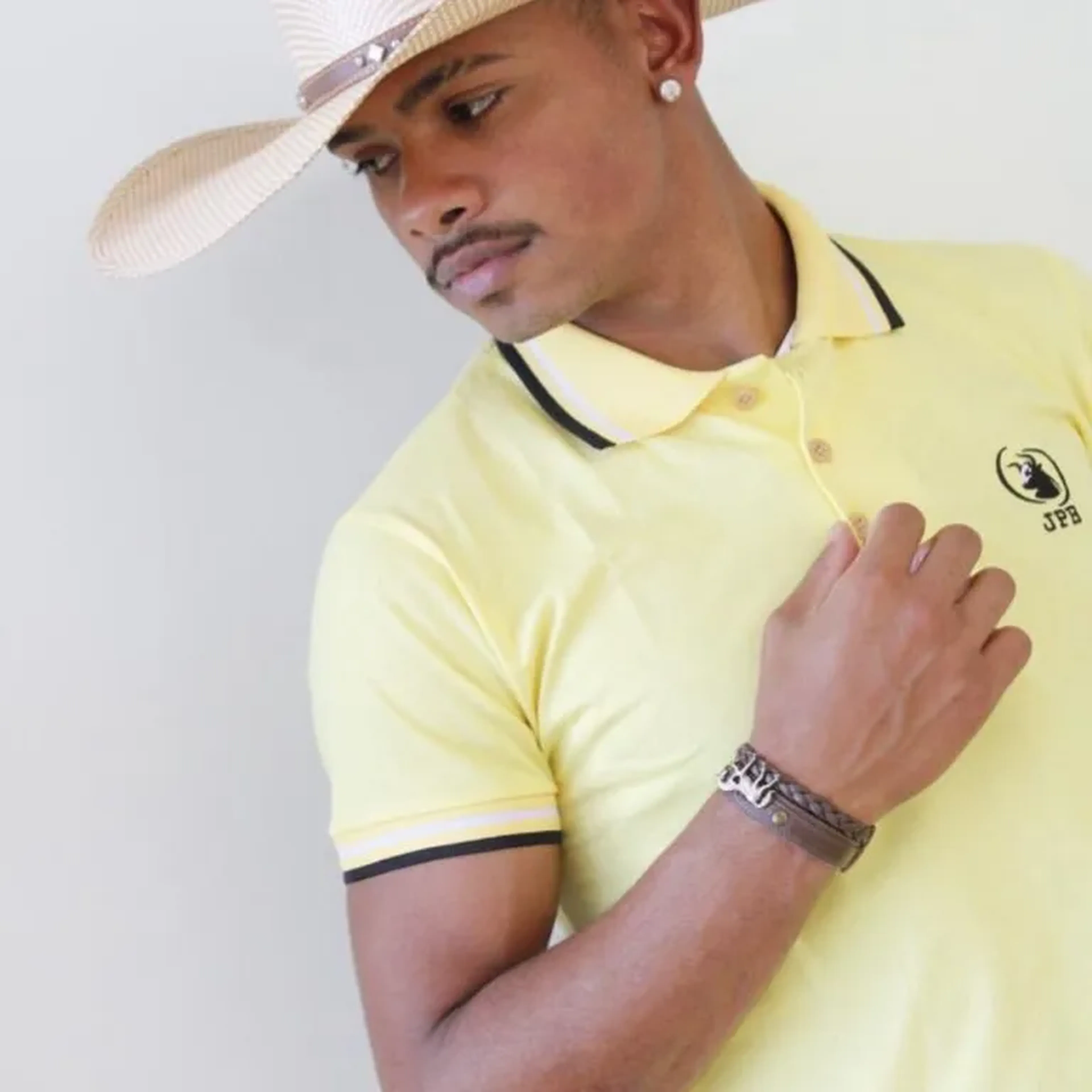 Camisa polo masculina jopper bulls amarela imagem