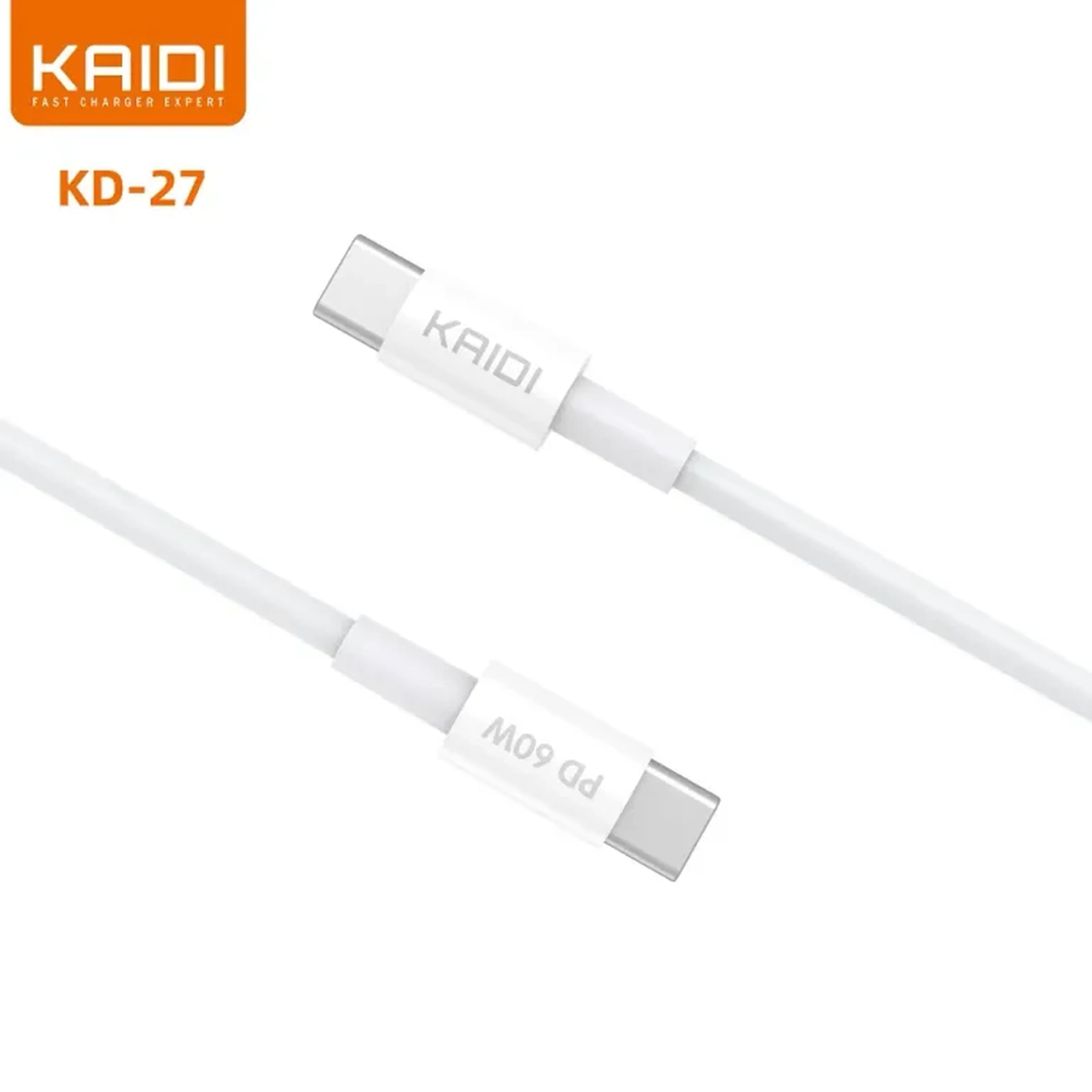 Cabo de Carregamento Tipo-C para Tipo-C KAIDI KD-27 imagem