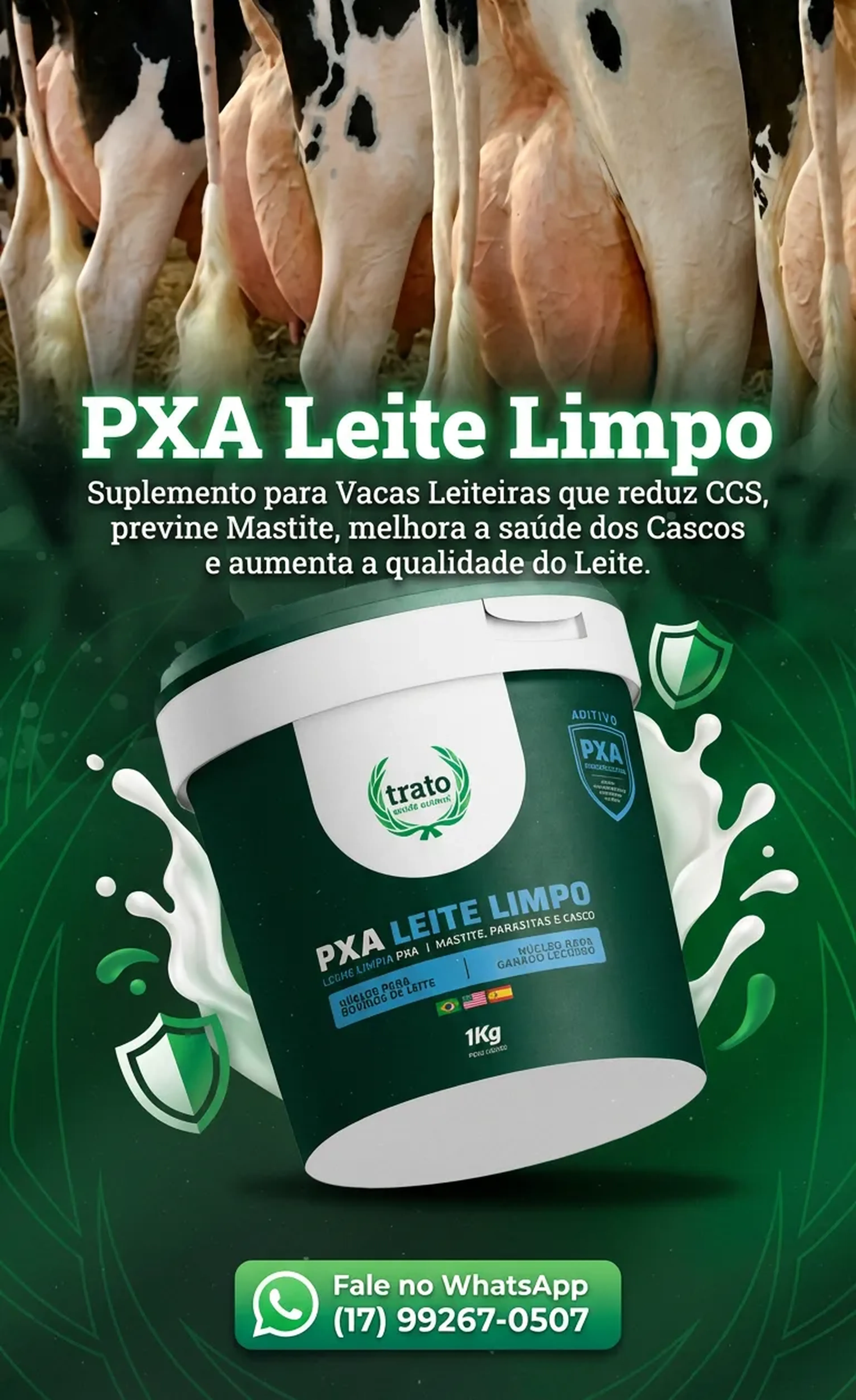 PXA GADO LIMPO - KIT Com, 6 POTES 1Kg. imagem