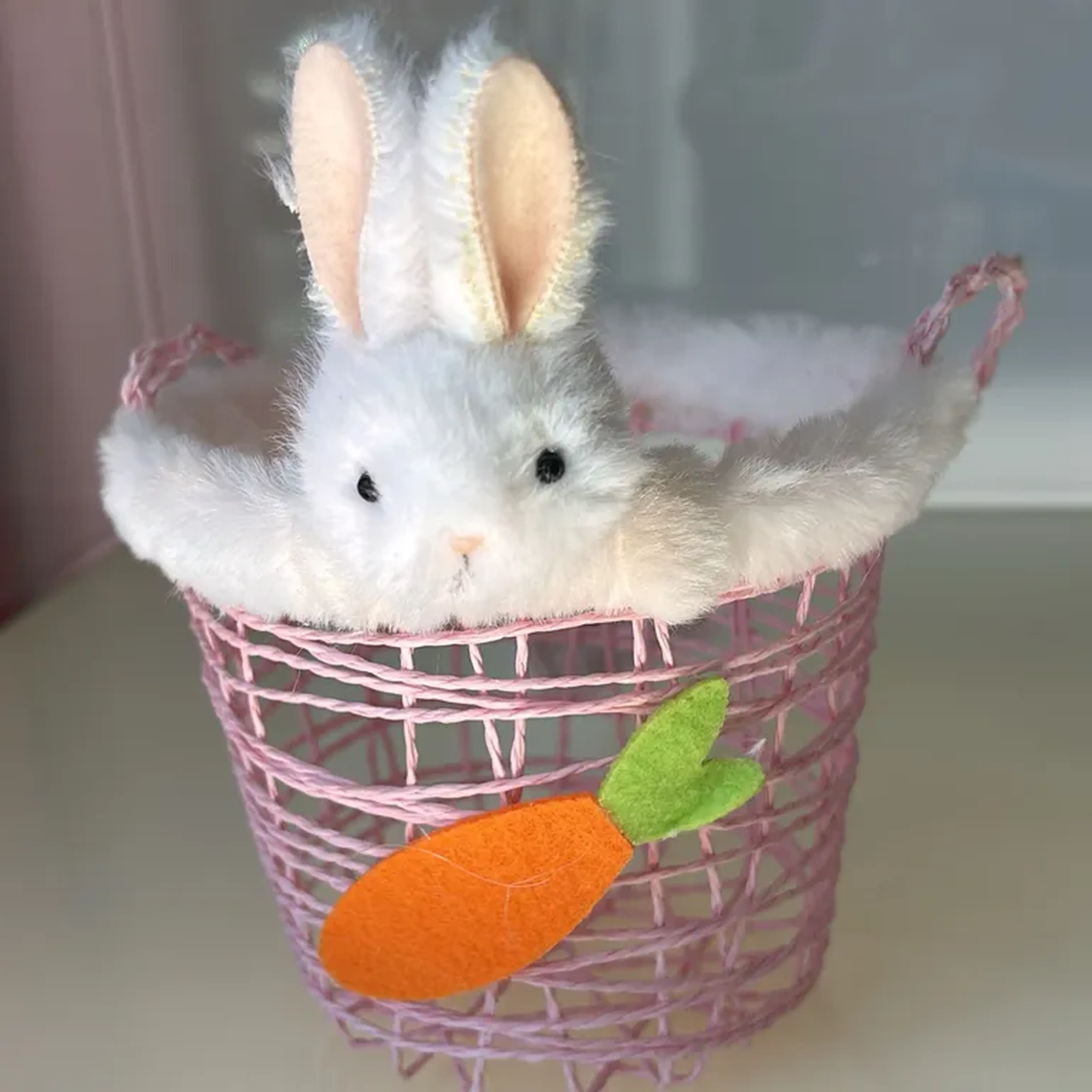 Cestinha Rosa Coelhinho imagem