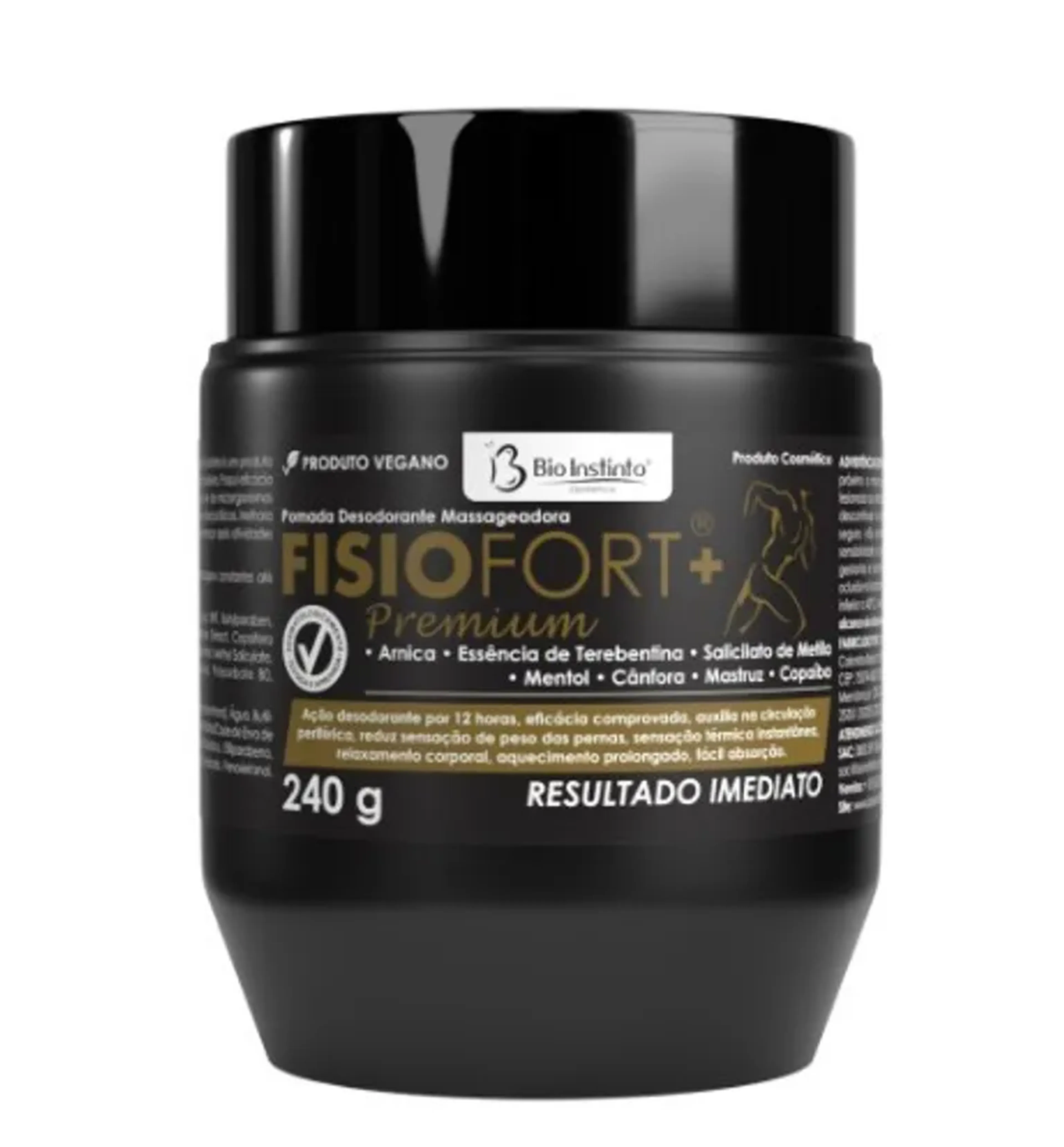 Pomada Massageadora Fisiofort+ Premium 240g Bio Instinto imagem
