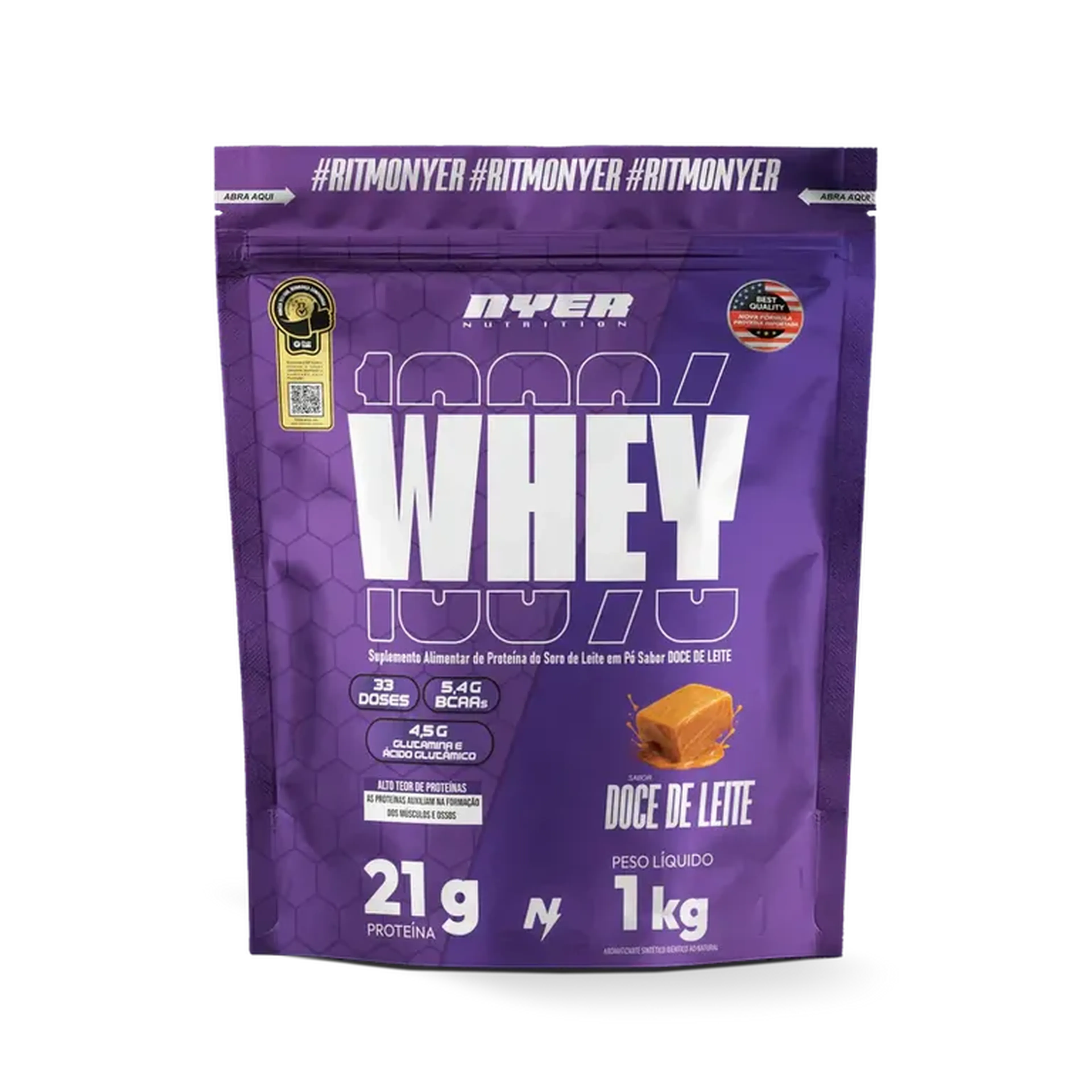Whey Protein 100% 1KG NYER NUTRITION - LANÇAMENTO imagem