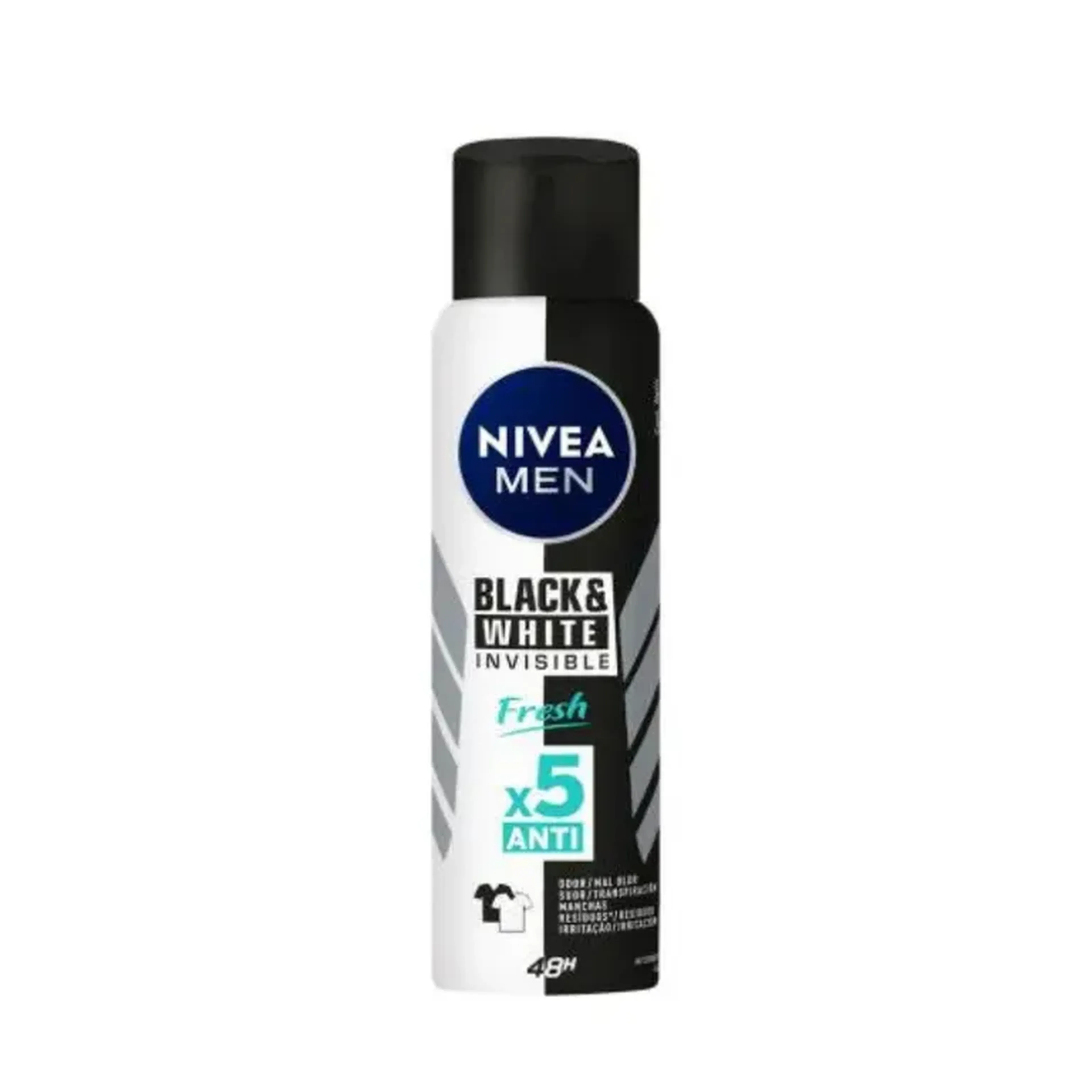 Desodorante Aerosol Nivea Men Black White Invisible Fresh imagem