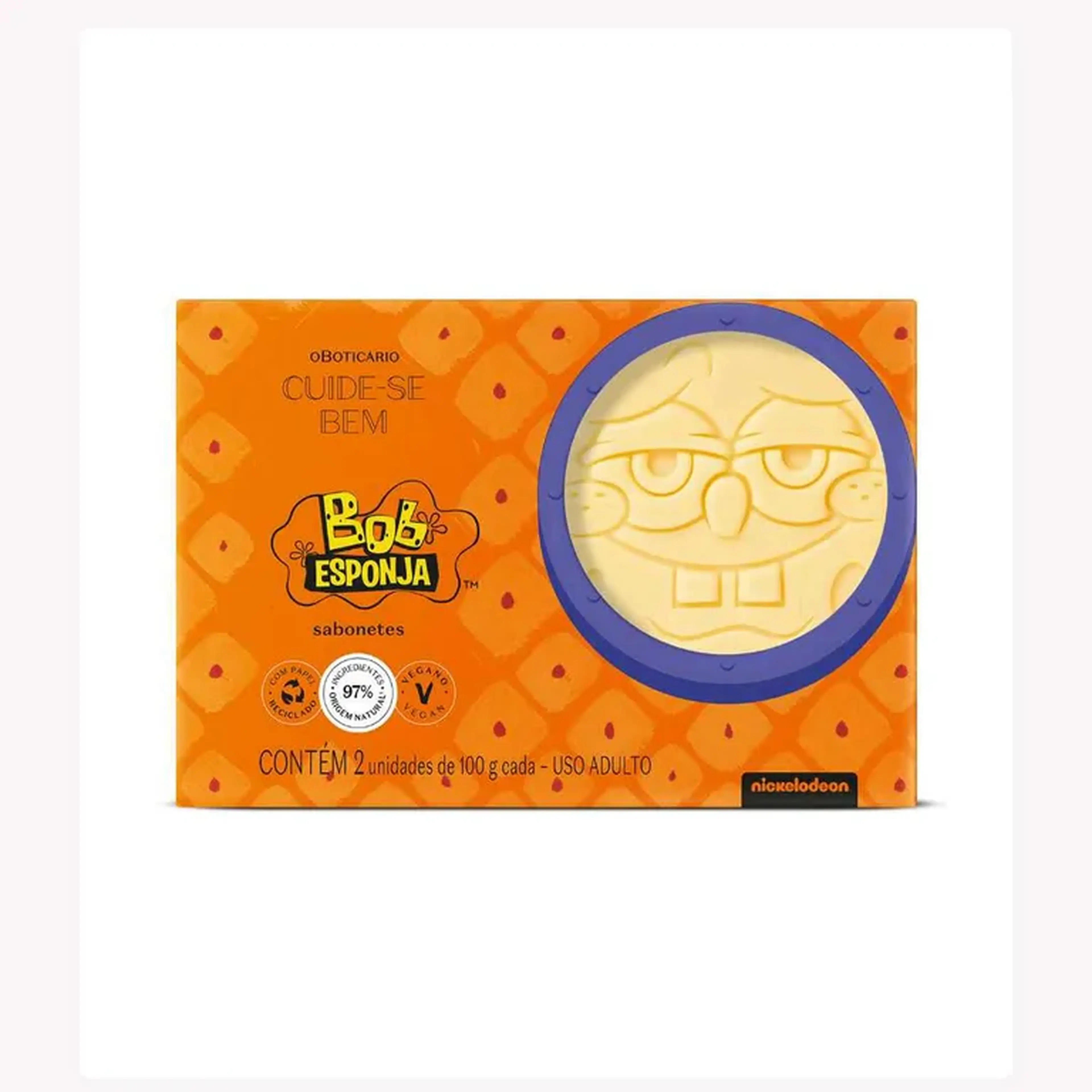 Sabonete em Barra Cuide-se Bem Bob Esponja 2x100g imagem