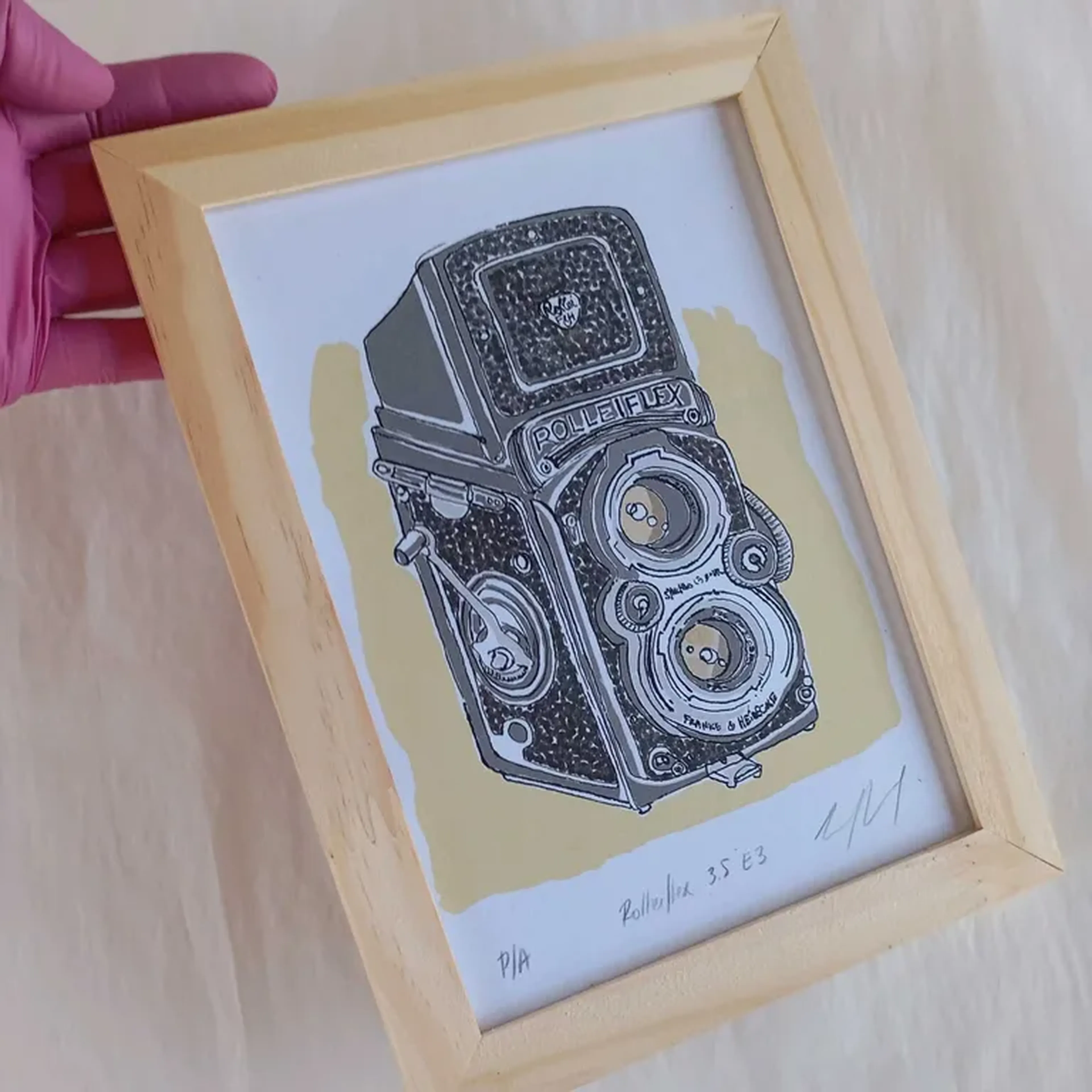 We Love Cameras - Rolleiflex E3 - 15x21 cm moldura plana imagem