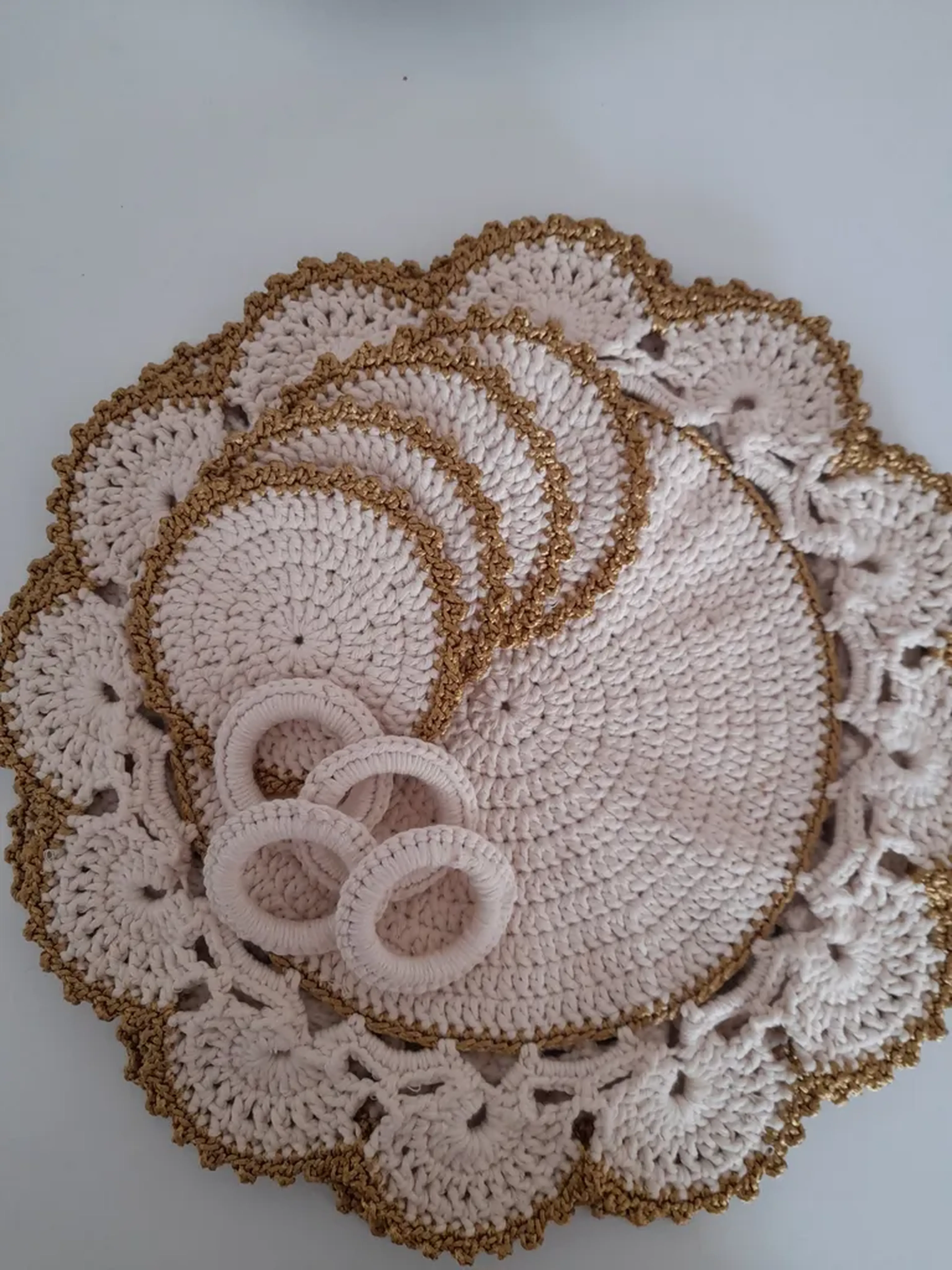Kit souplat em crochê 12 peças imagem