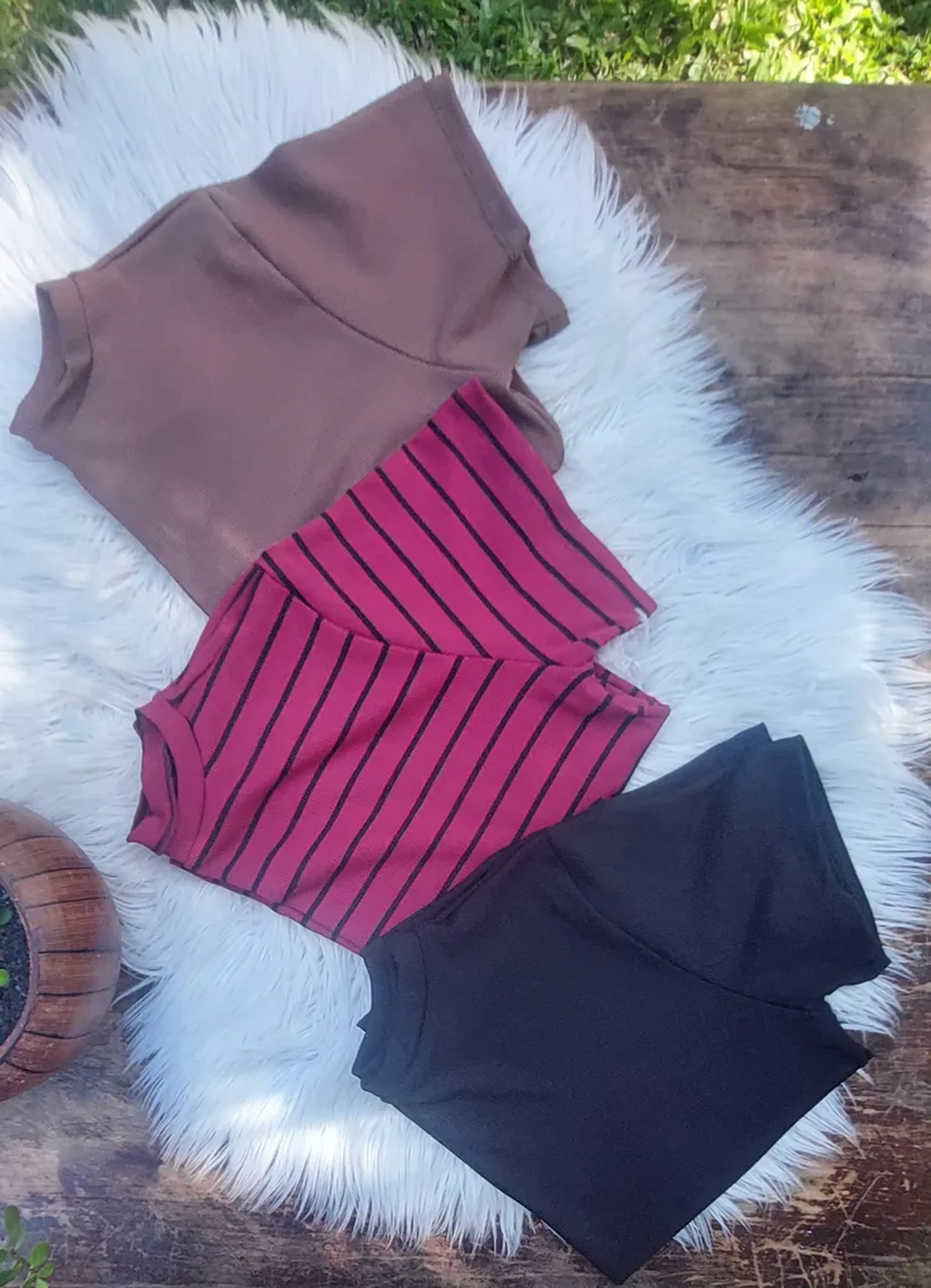 Blusa feminina canelada imagem