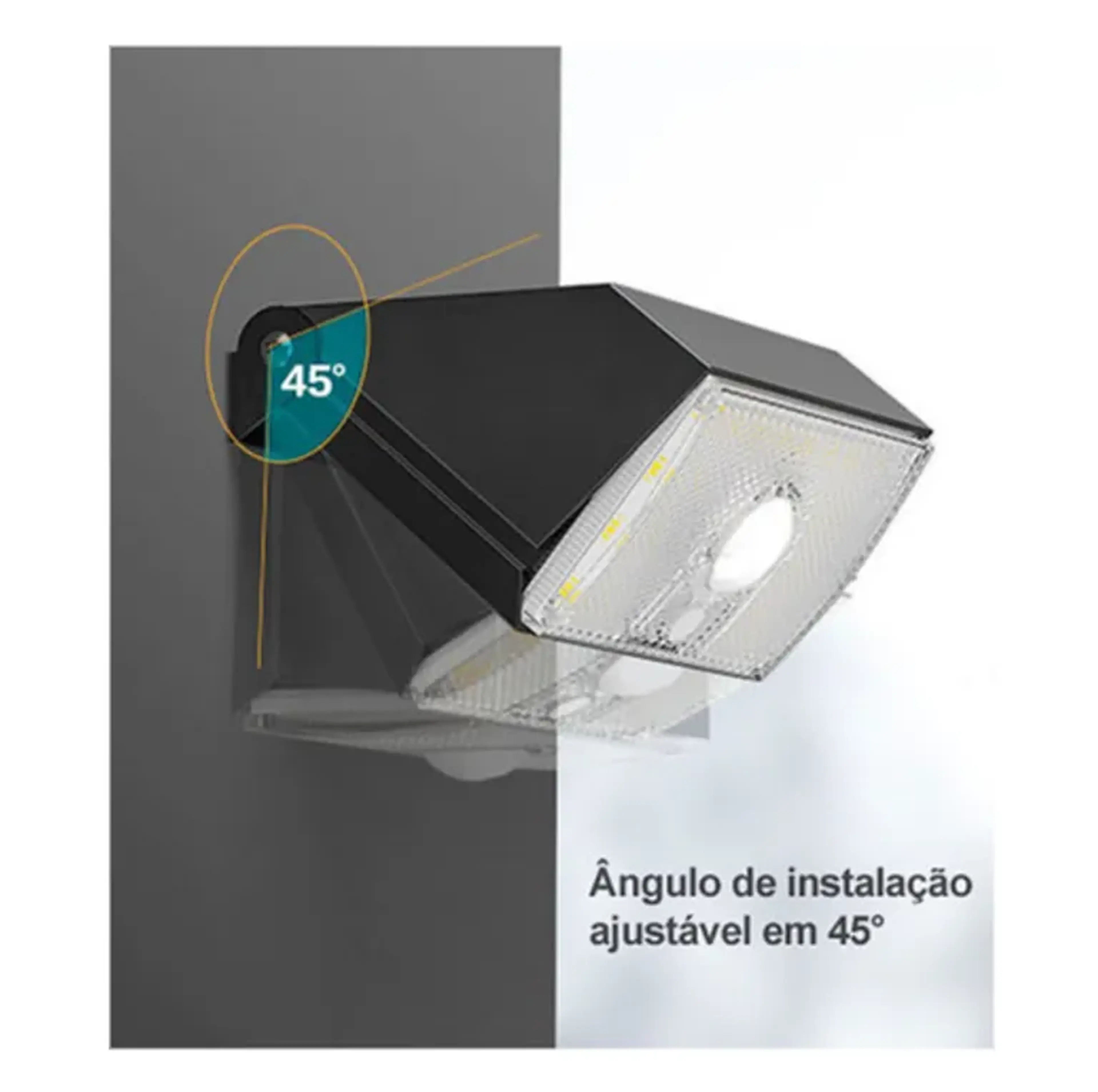 Arandela Solar Marte 1000 Lúmens Leds OSRAM com Se imagem