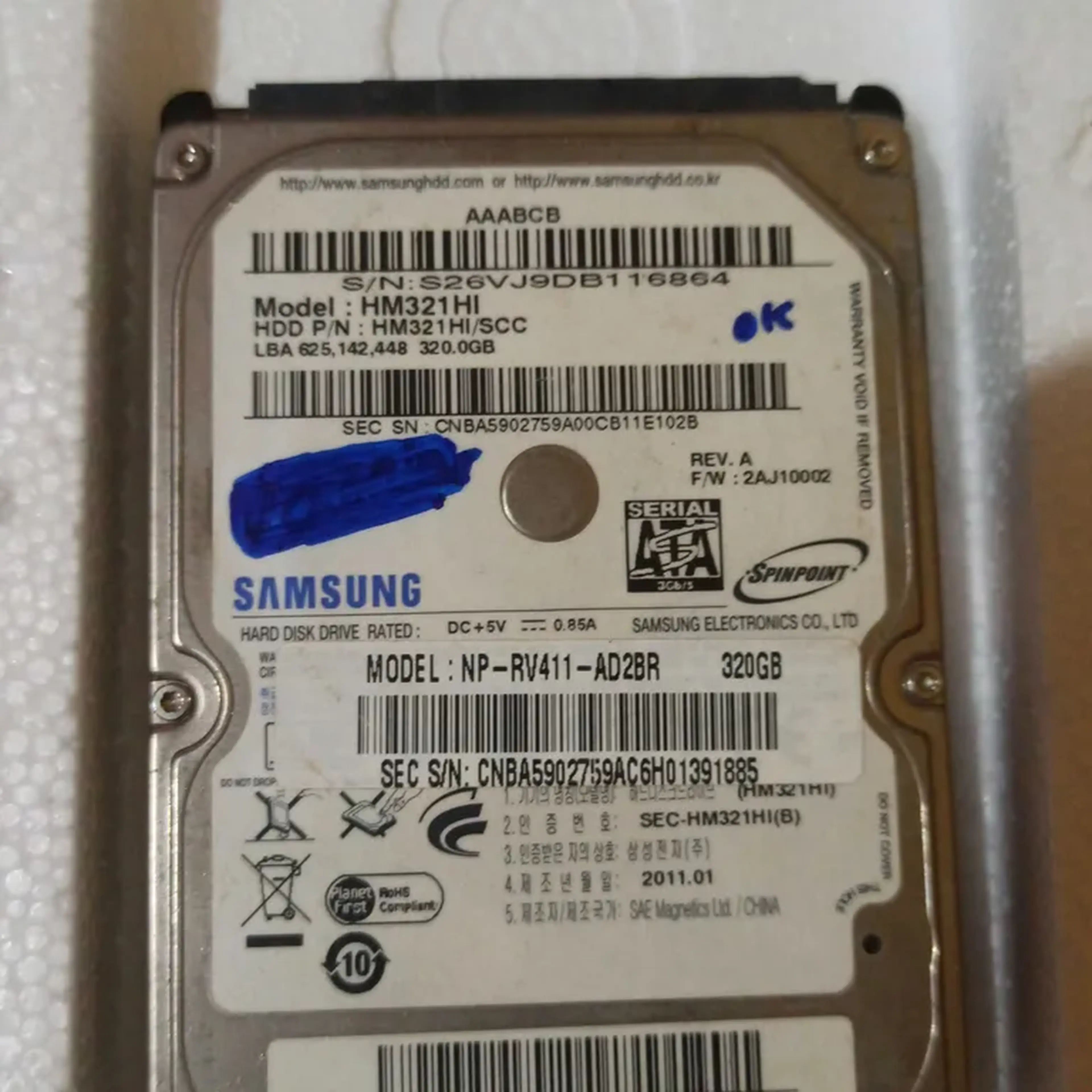 Disco Rígido Samsung 320 GB imagem