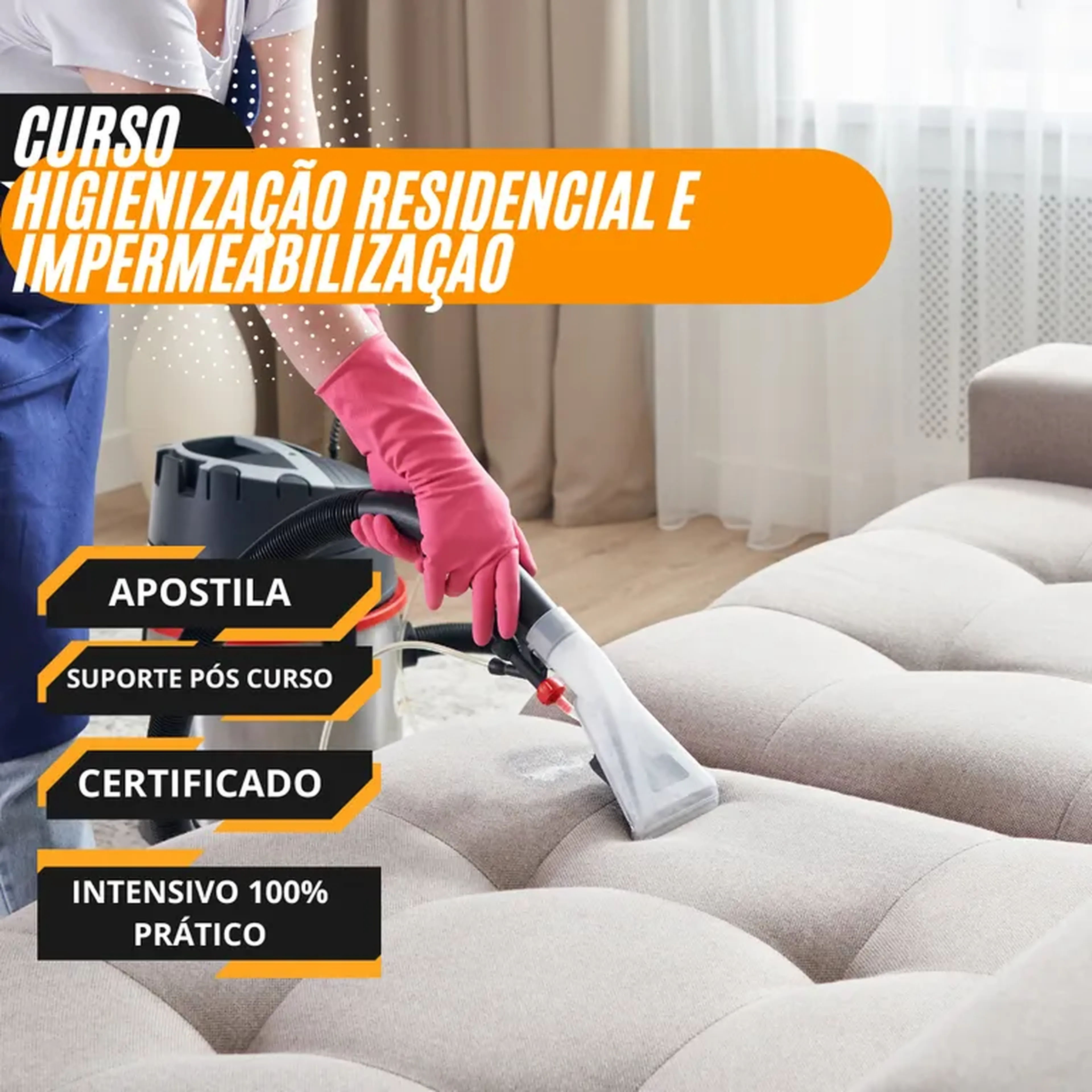 Curso Higienização e impermeabilização residencial imagem