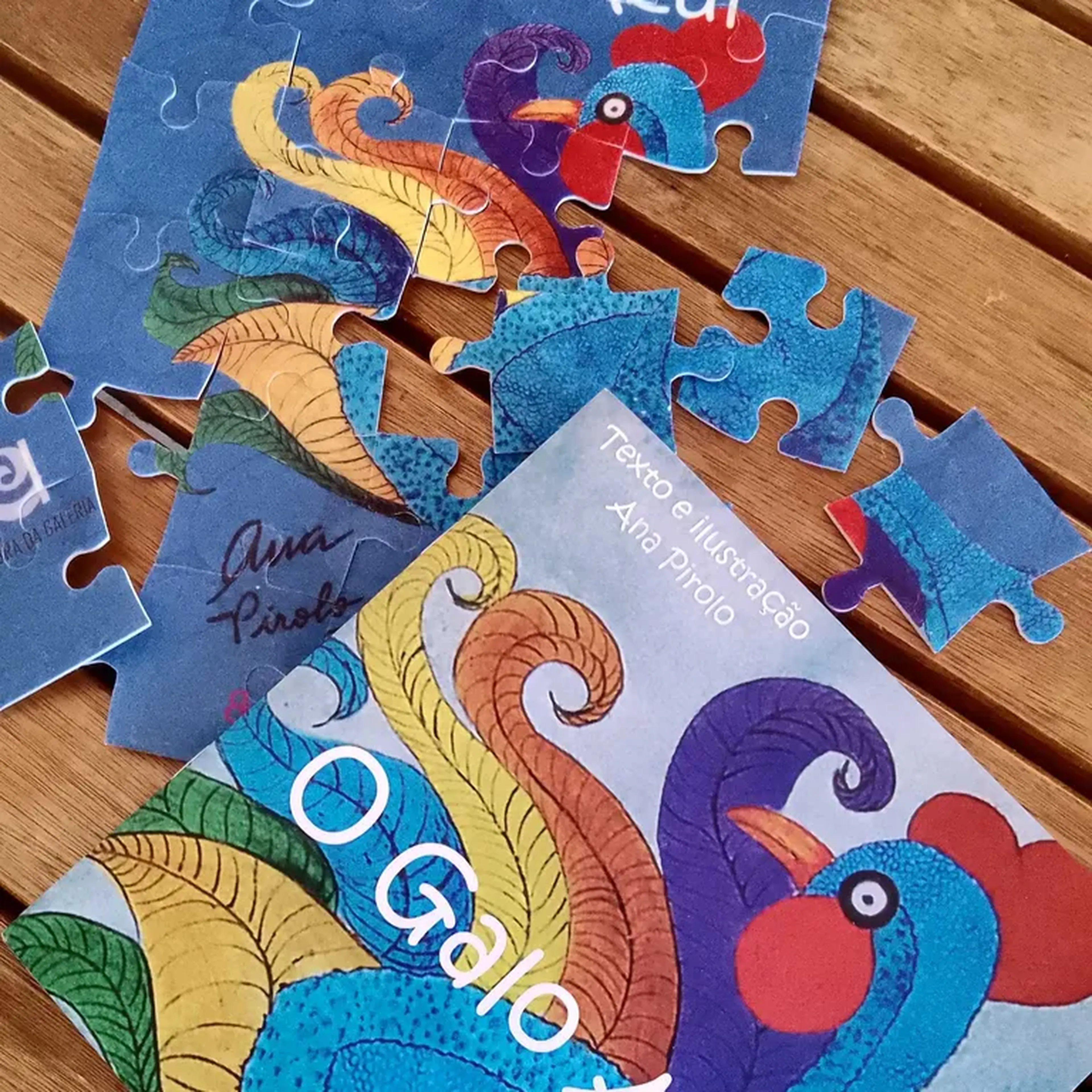 kit Livro O Galo Azul + Quebra Cabecas (Frete Grátis) imagem