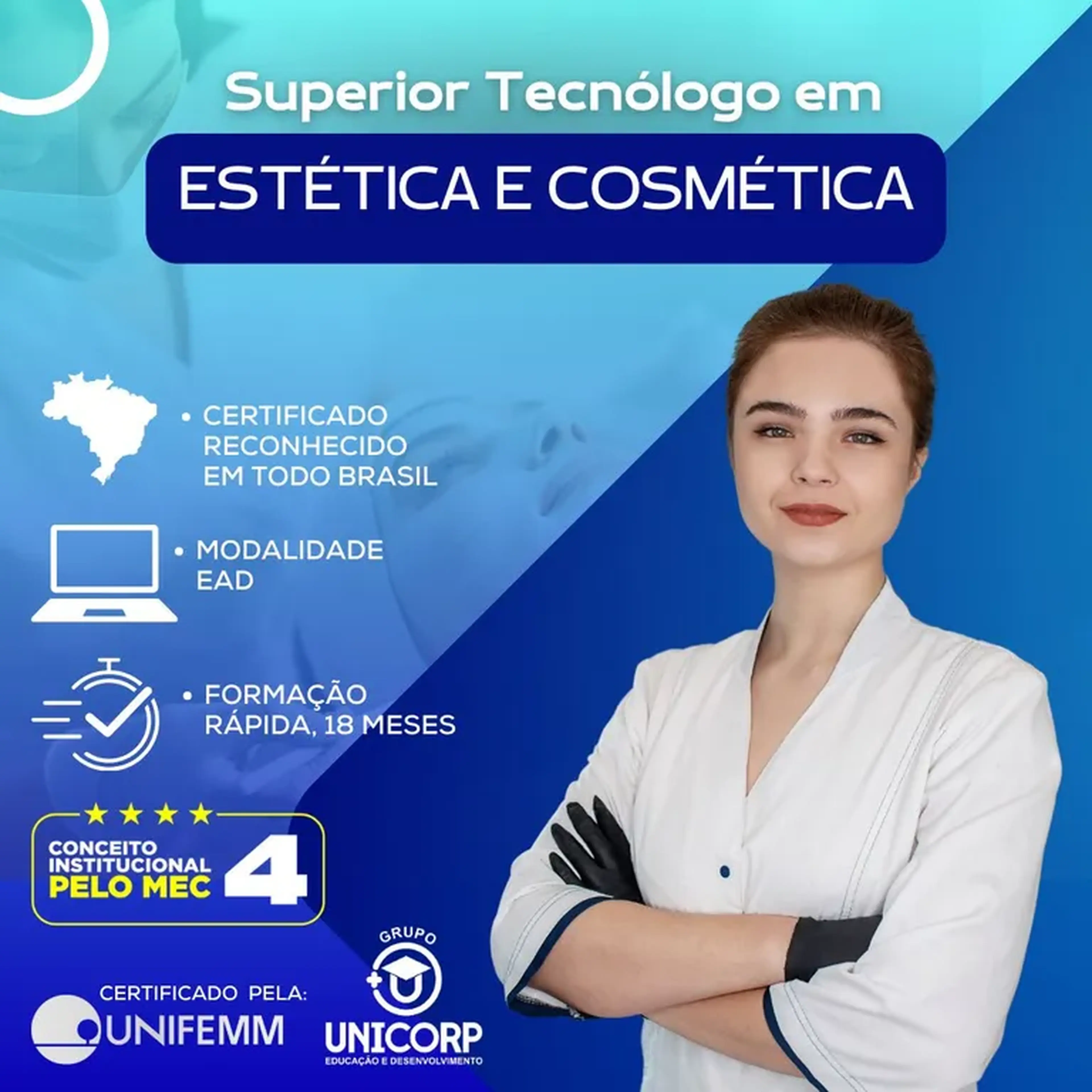 Curso Tecnólogo superior Estética e cosmética imagem