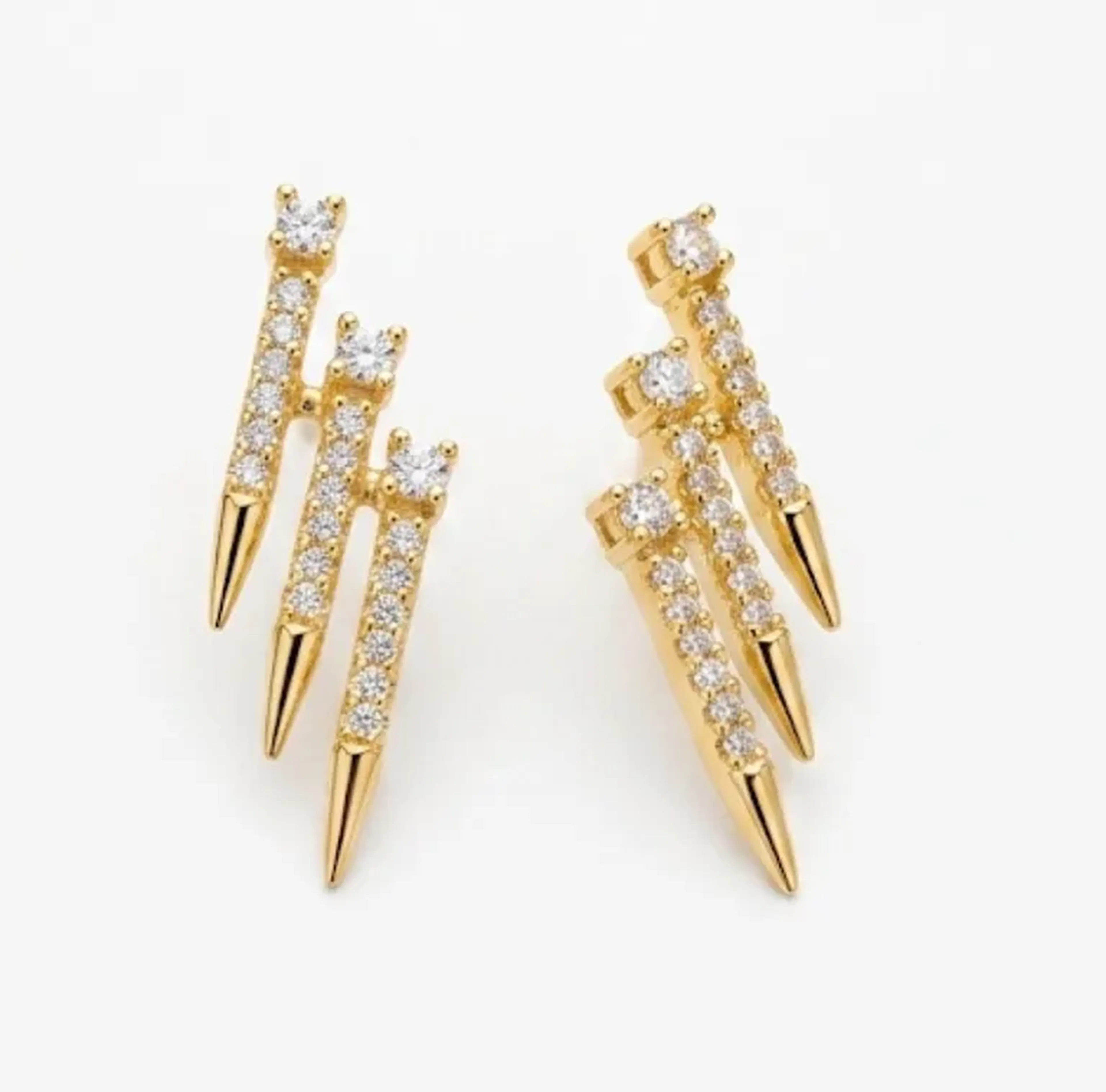 Brinco Pequeno Stick Cravejado (Estilo Earcuff) imagem