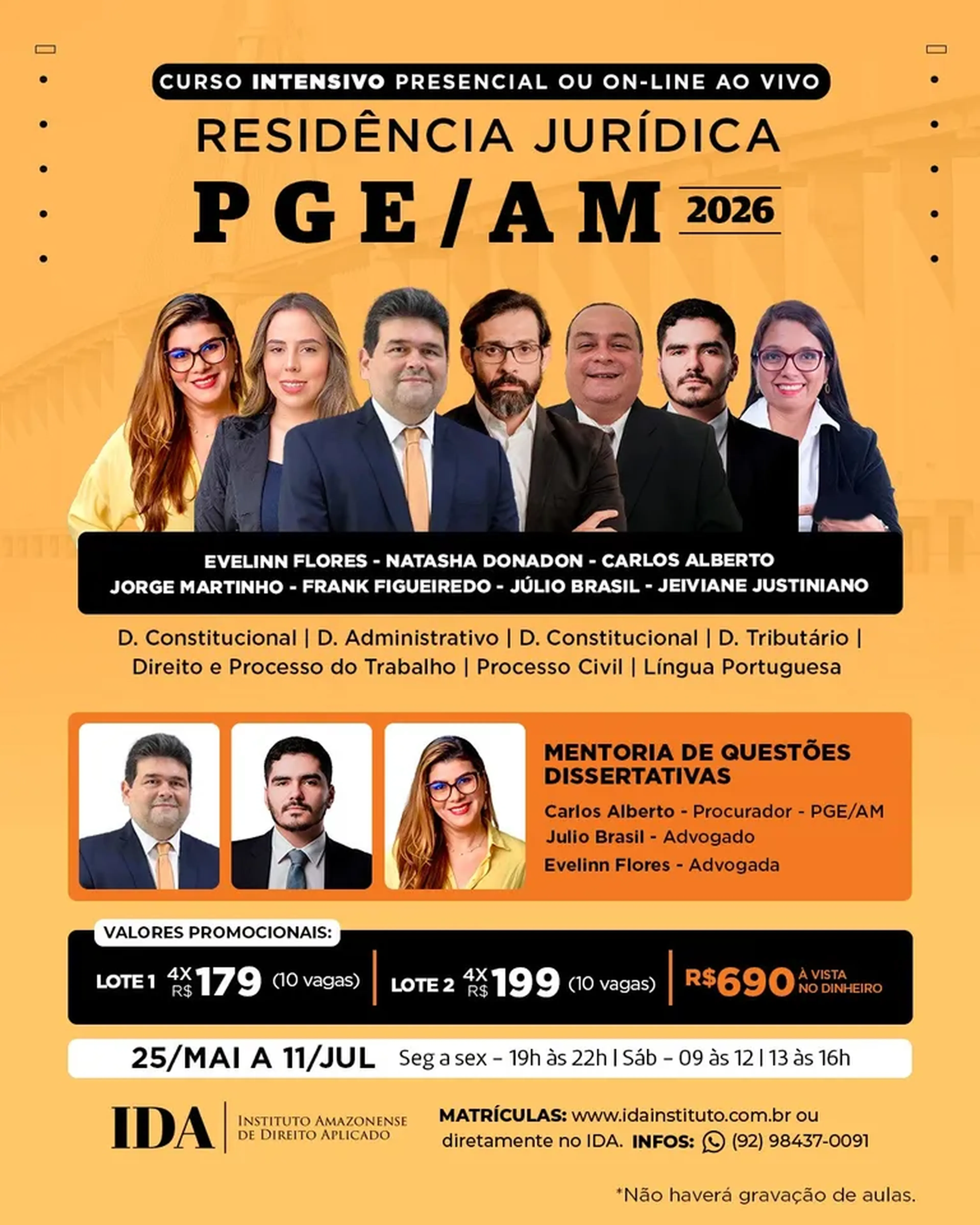 Curso Preparatório Residência Jurídica PGEAM - 2° LOTE imagem