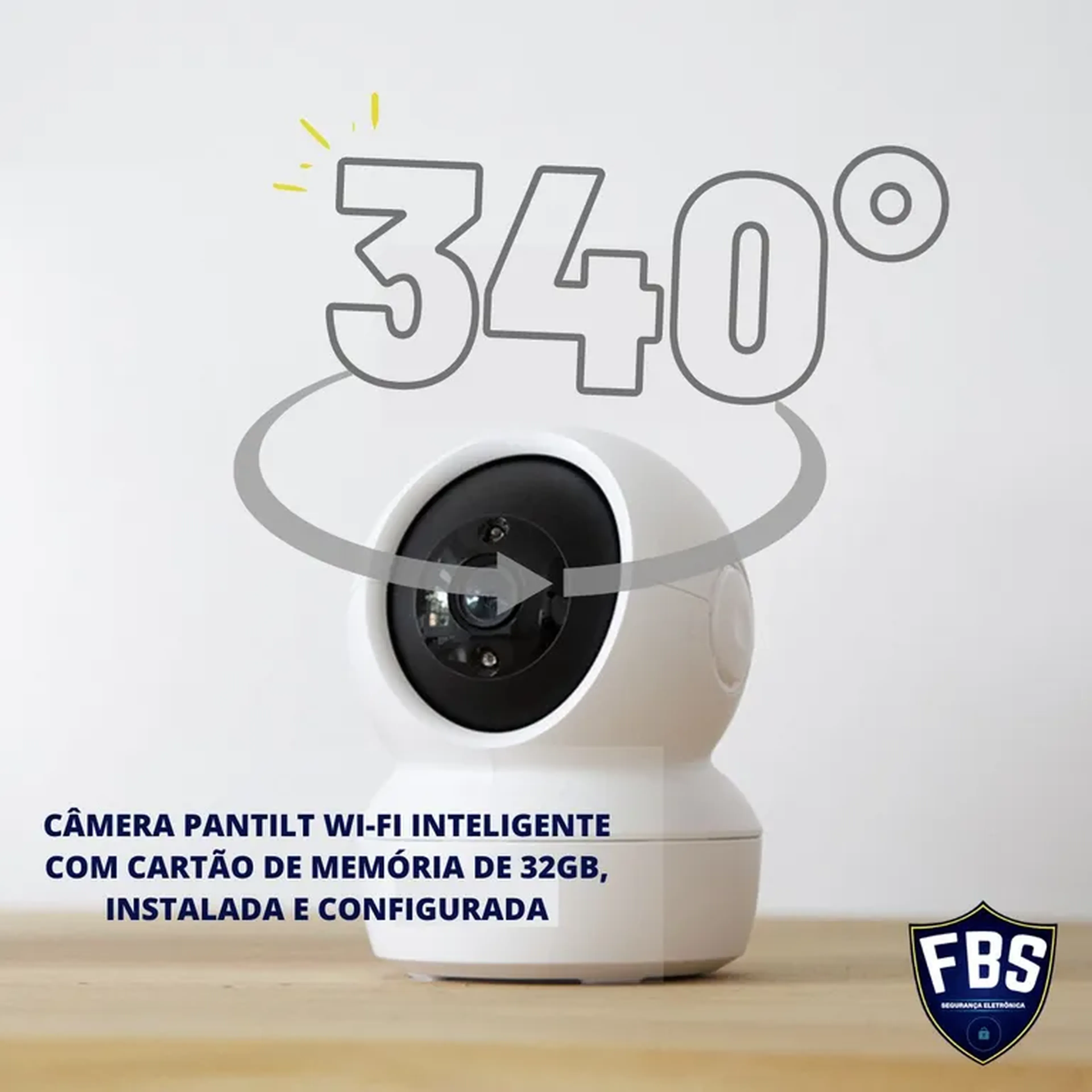 Câmera wifi interna + cartão de 32gb + instalação imagem