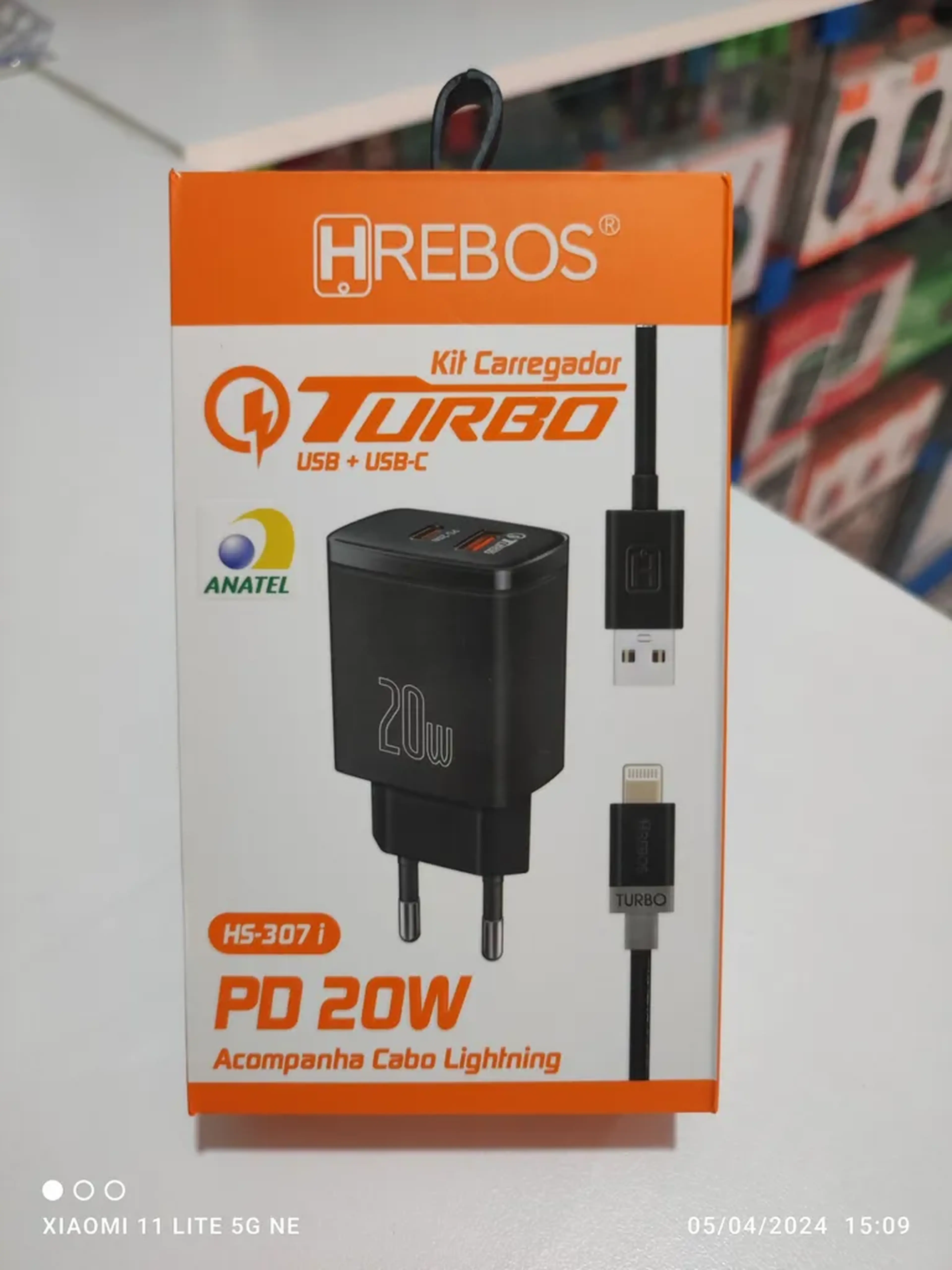 kit de carregador turbo USB entrada tipo c 20w imagem