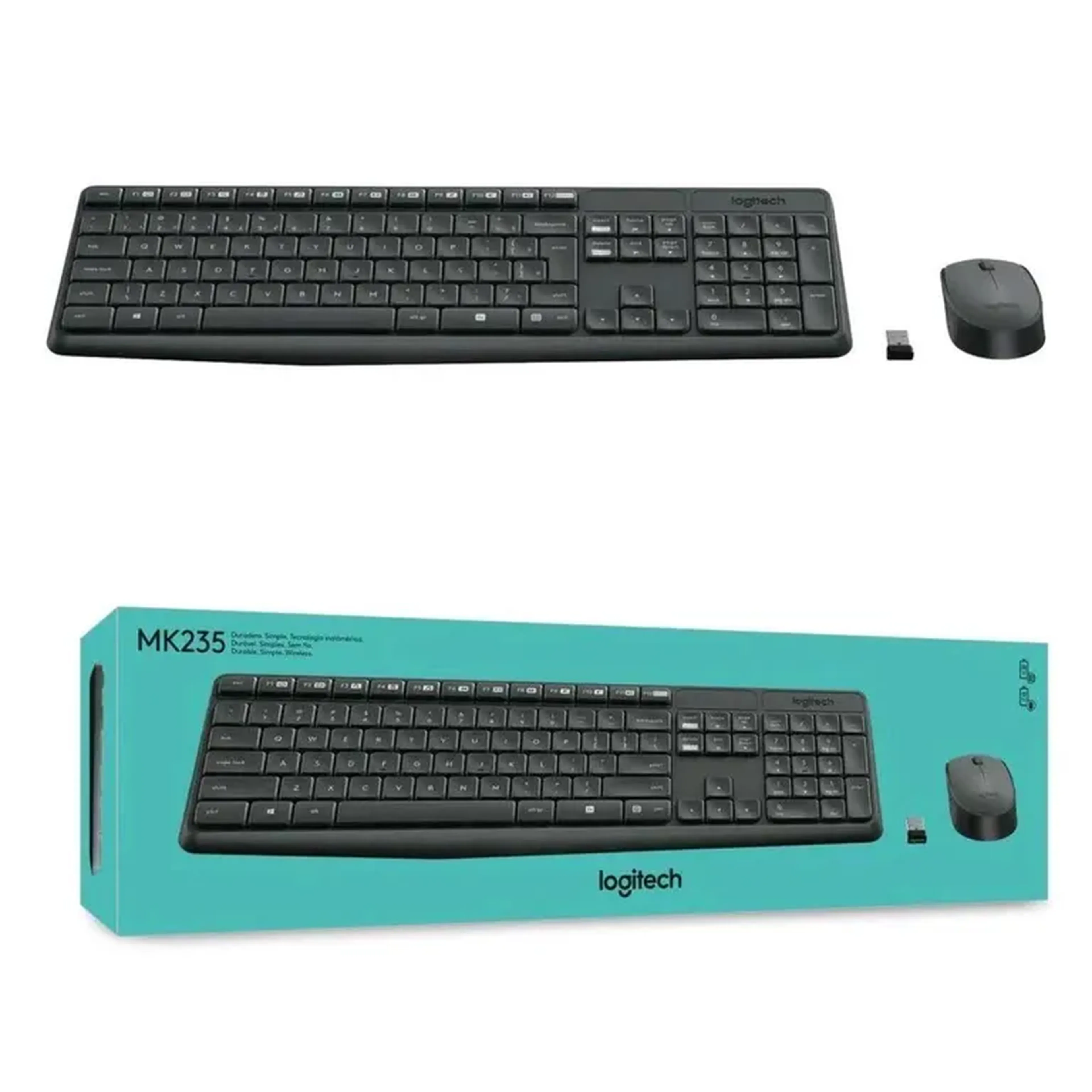 Teclado e Mouse Sem Fio MK235 Logitech, USB, Pilhas Inclusas imagem