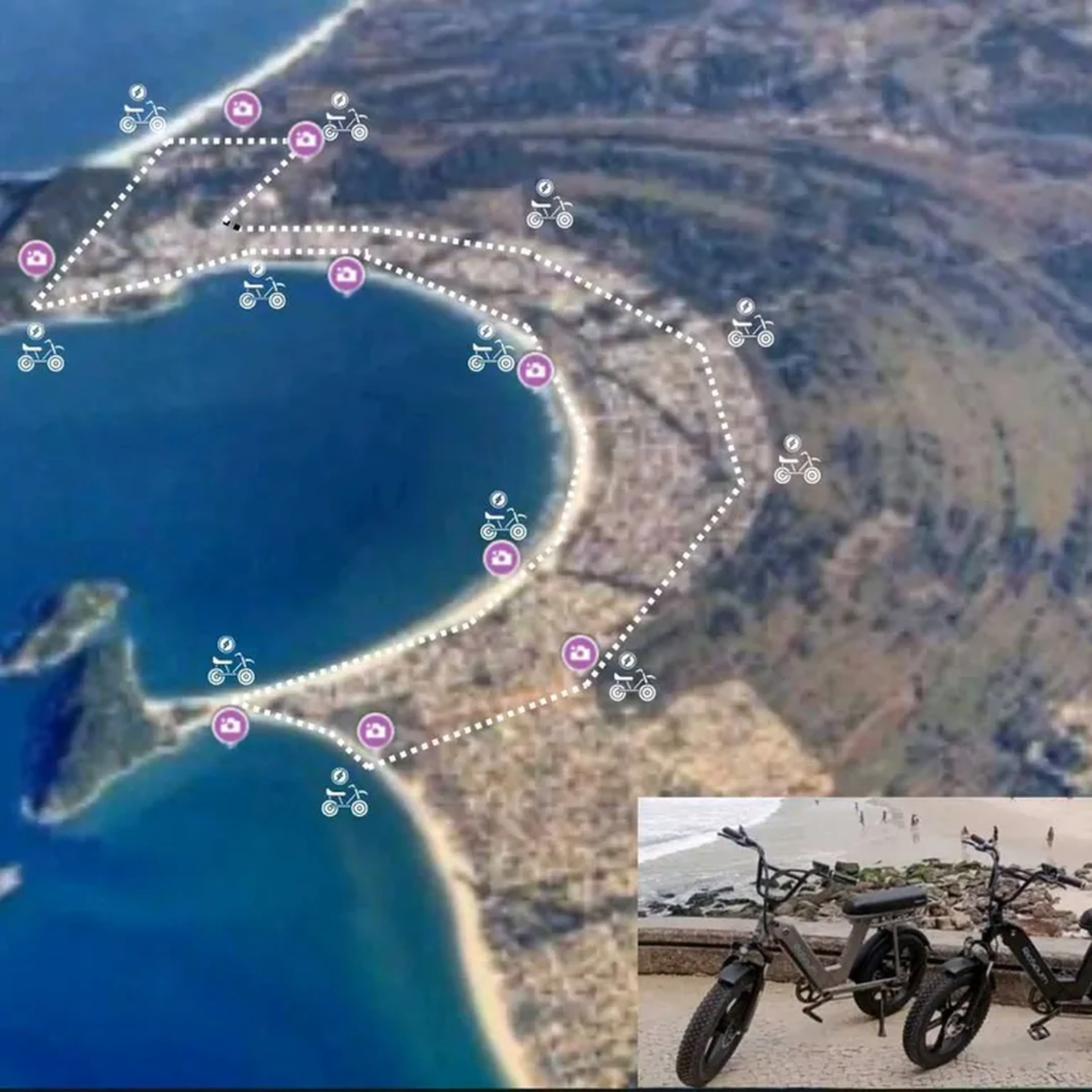 Bicicleta elétrica Inter Praias imagem