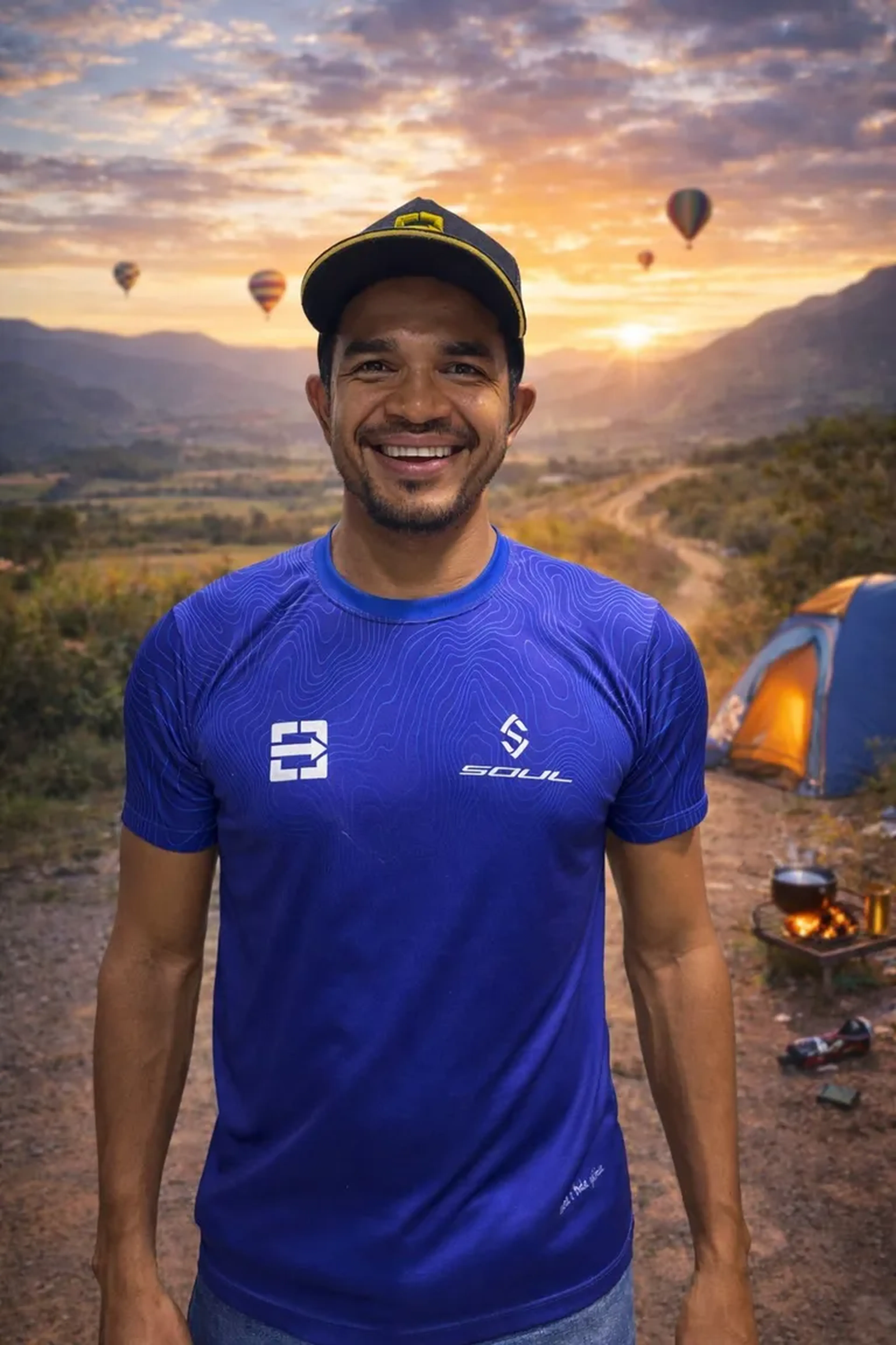 camisa casual Tour do Leo azul imagem