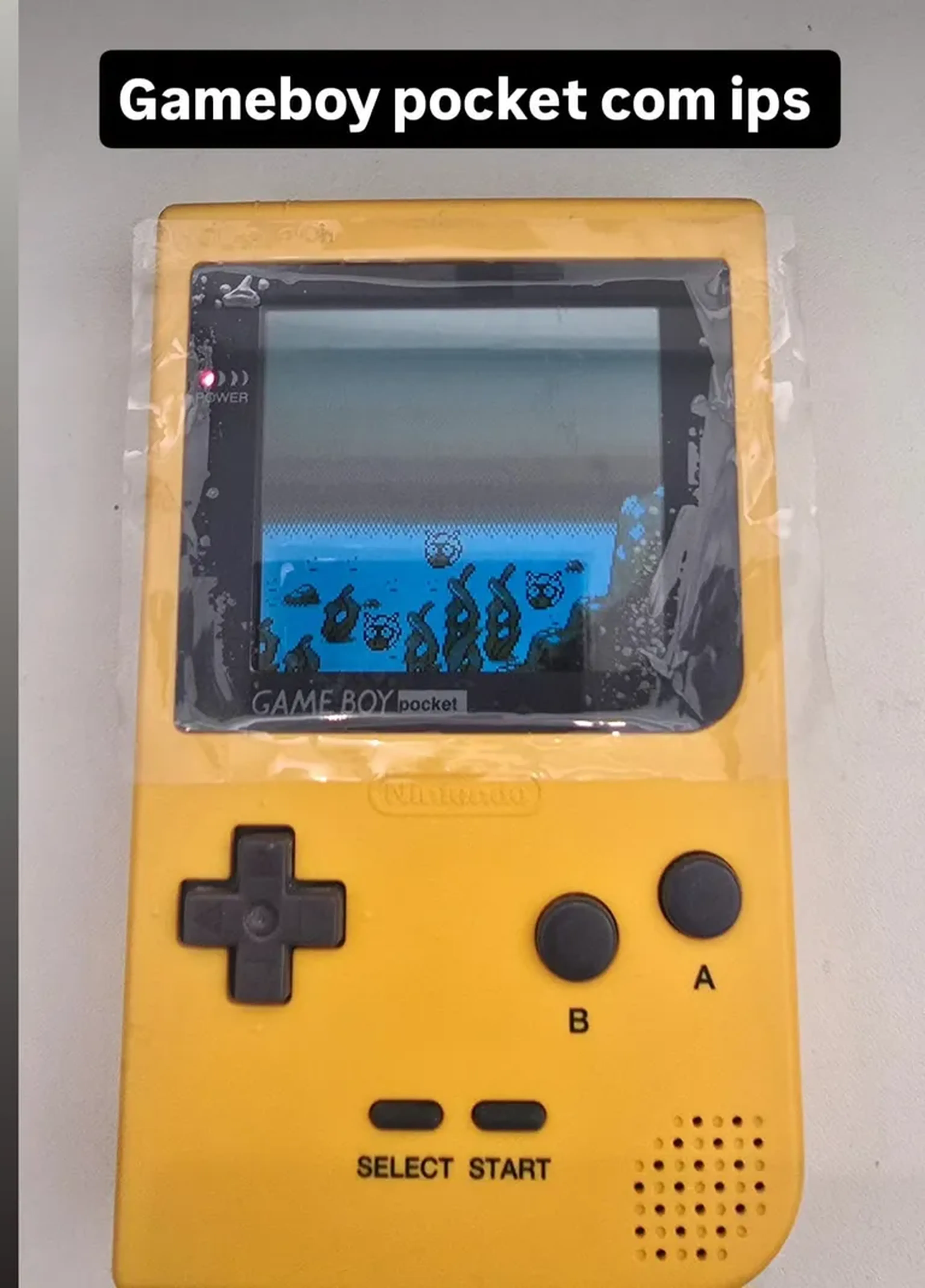 Gameboy Pocket - Amarelo com IPS imagem