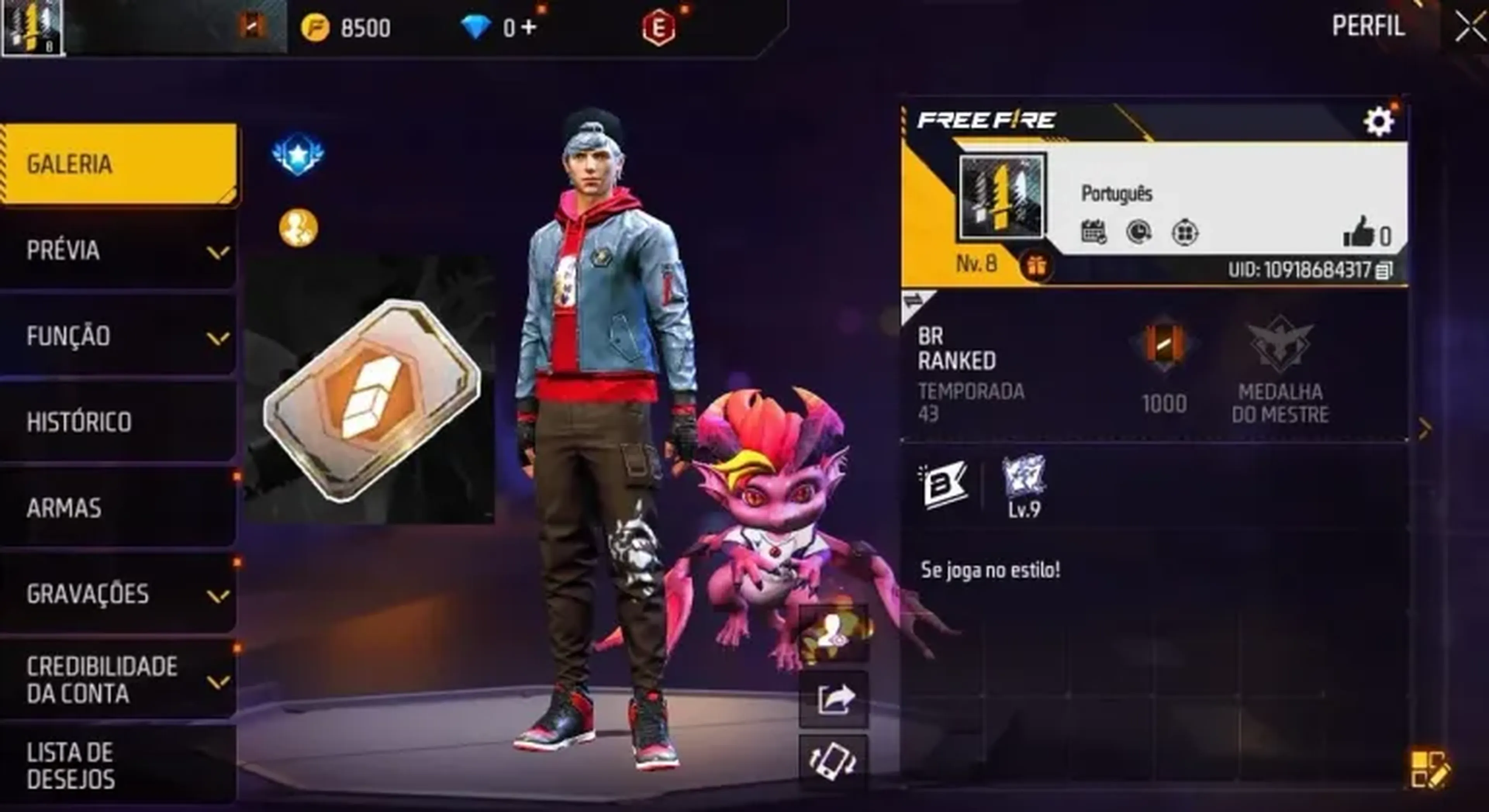 Conta BOT lvl 8 com cartao troca nick imagem