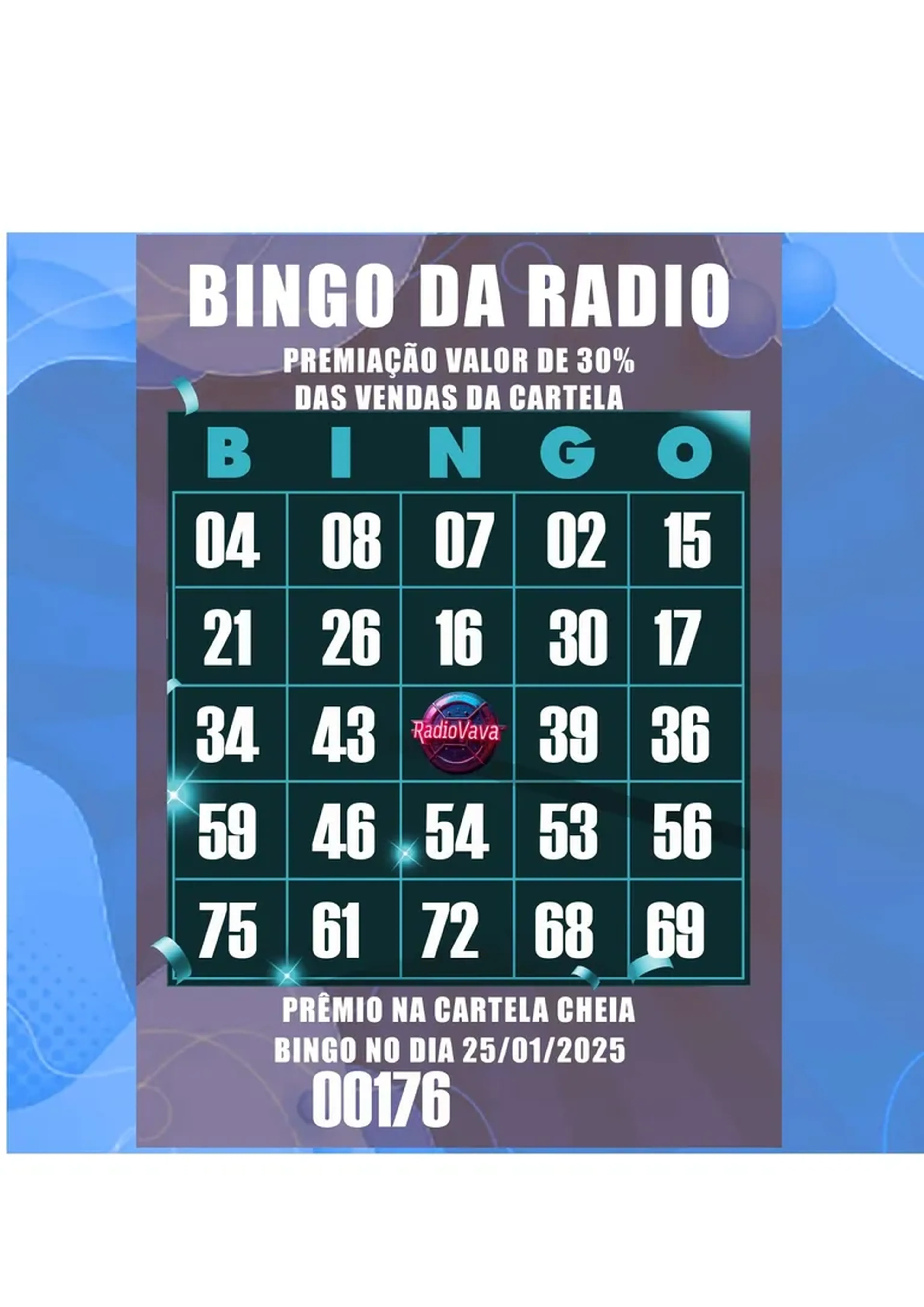 CARTELA BINGO Nº 176 imagem