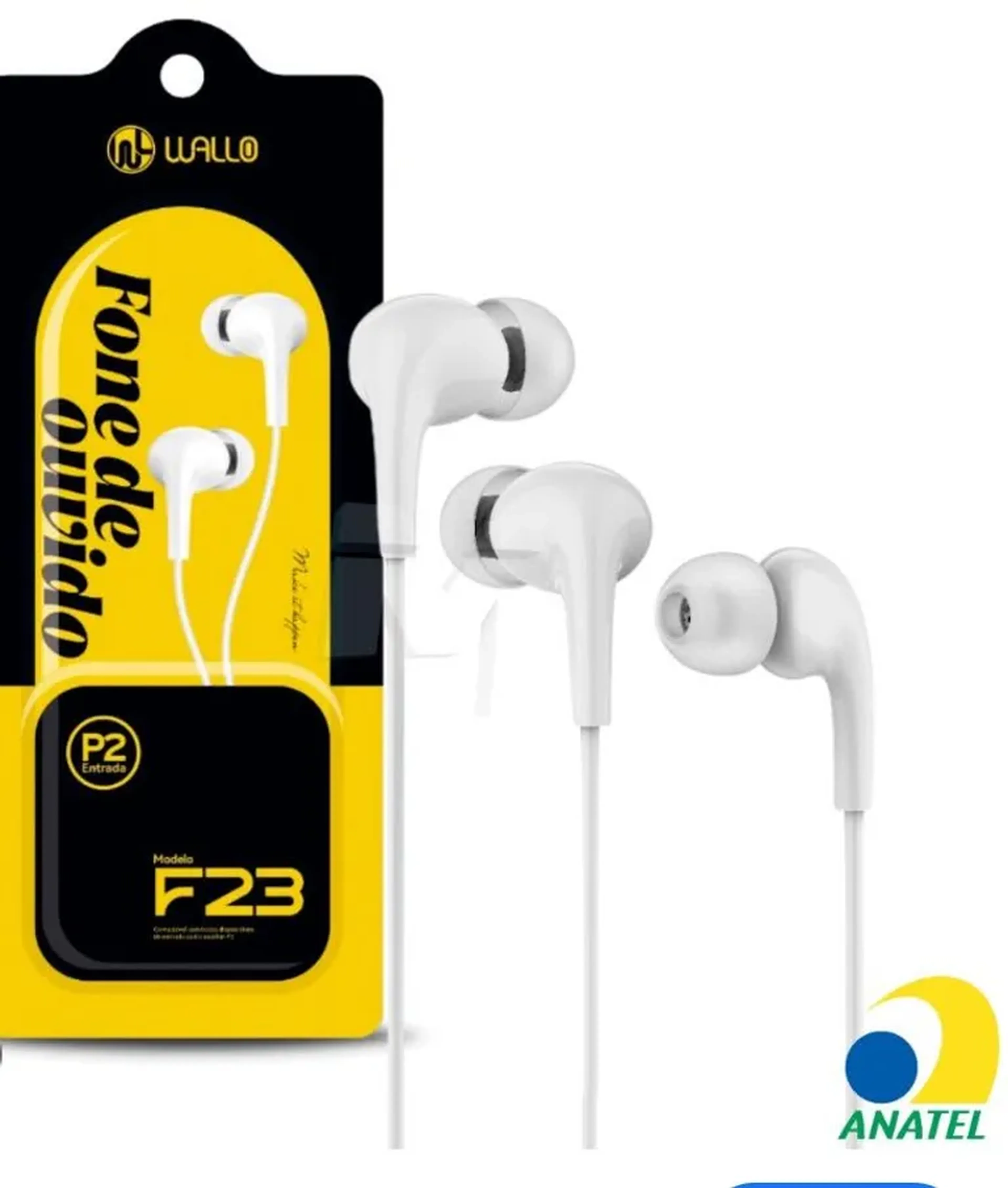 FONE DE OUVIDO COM FIO P2 F23 imagem