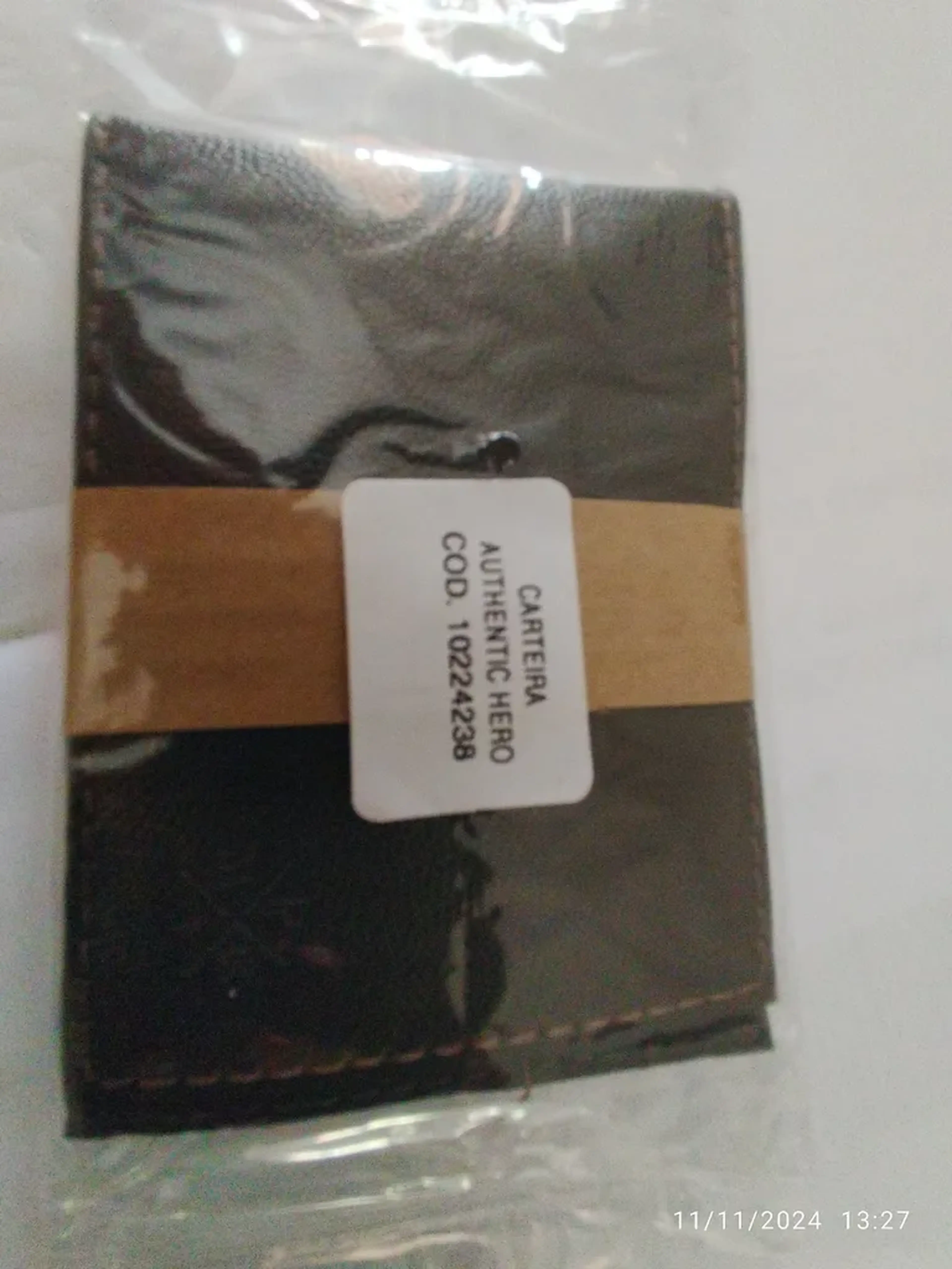 Carteira de couro masculina da Mary Kay imagem