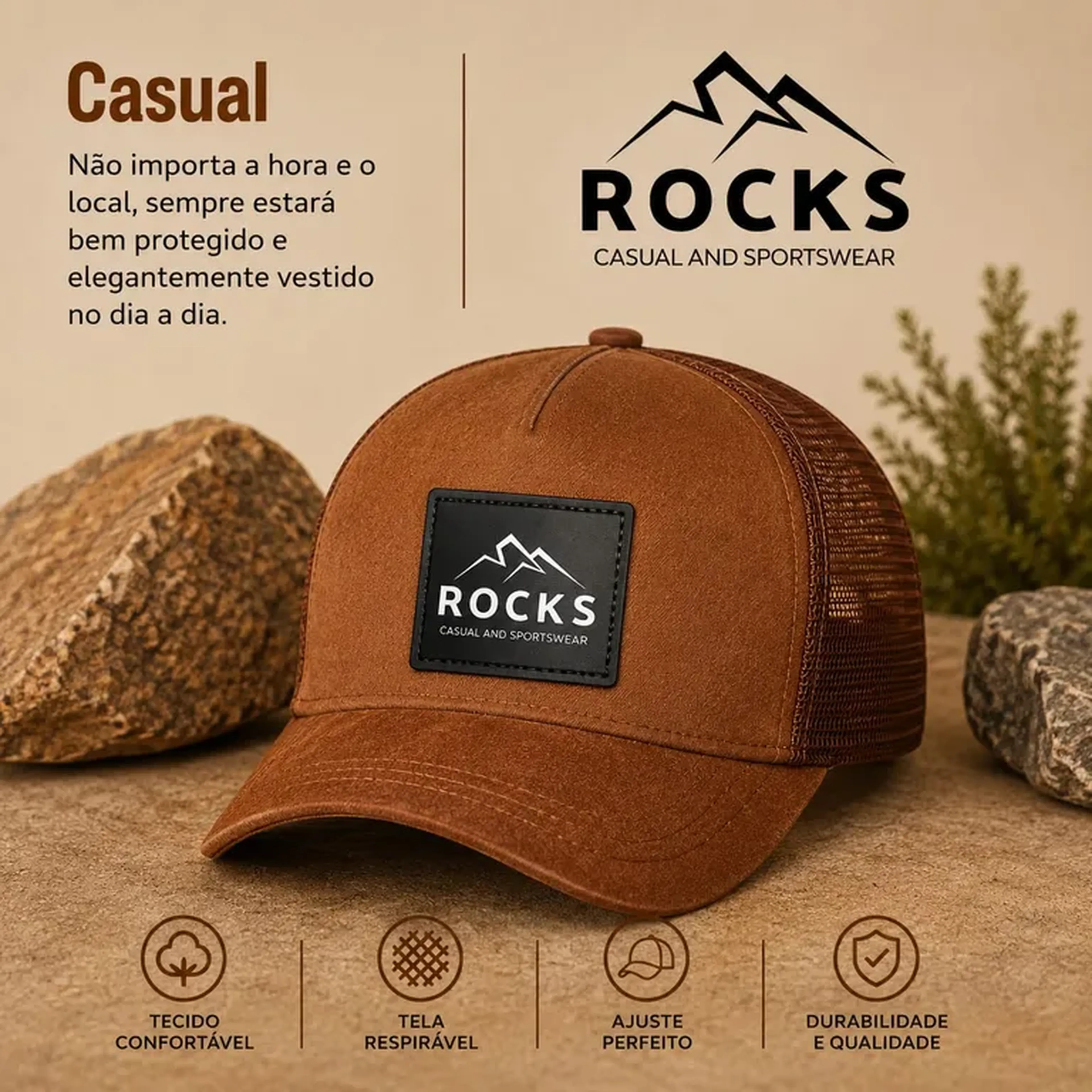 Boné Rocks Casual imagem
