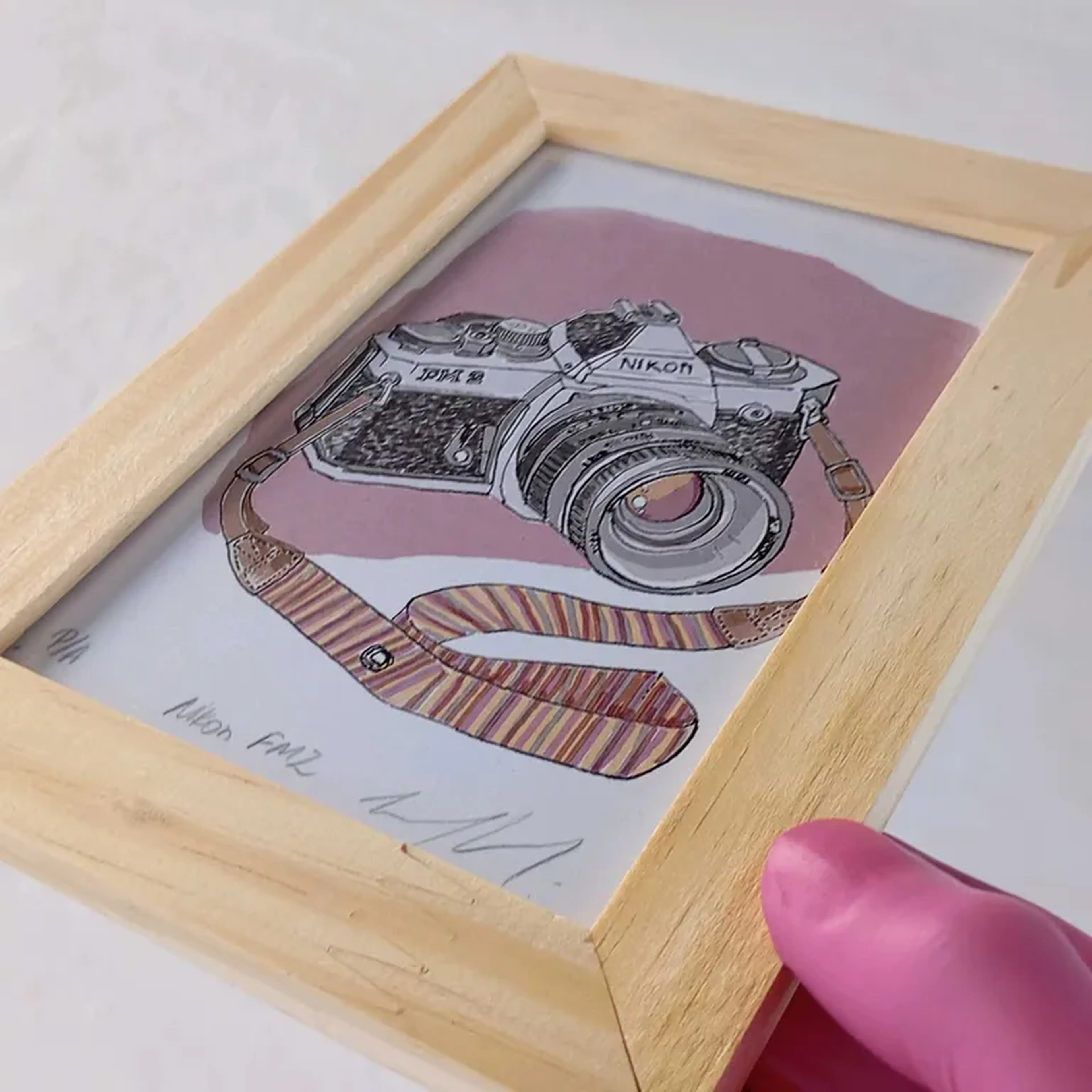 We Love Cameras - Nikon FM2 - 10x15 cm moldura plana imagem