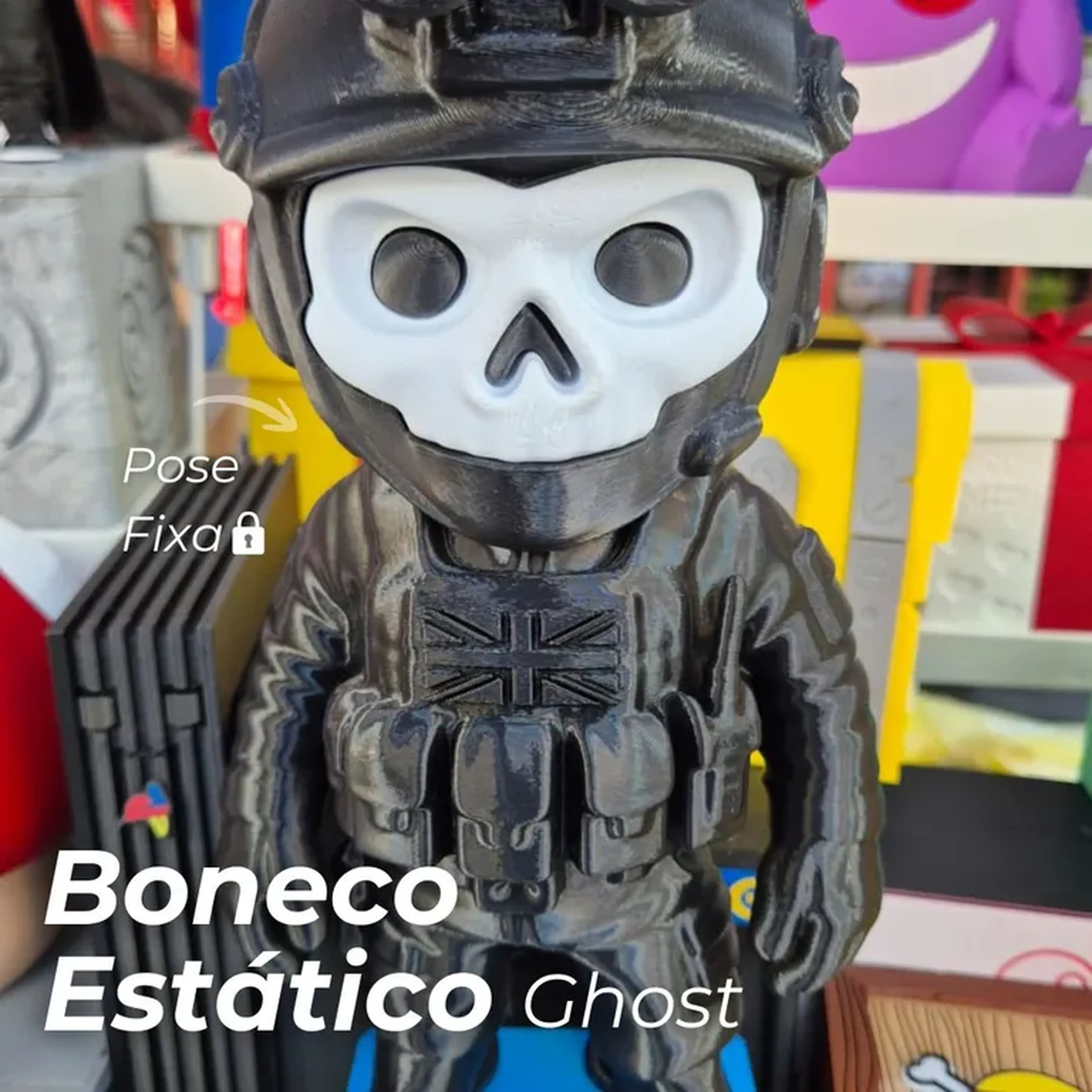 Boneco Estático Ghost Call Of Duty COD imagem