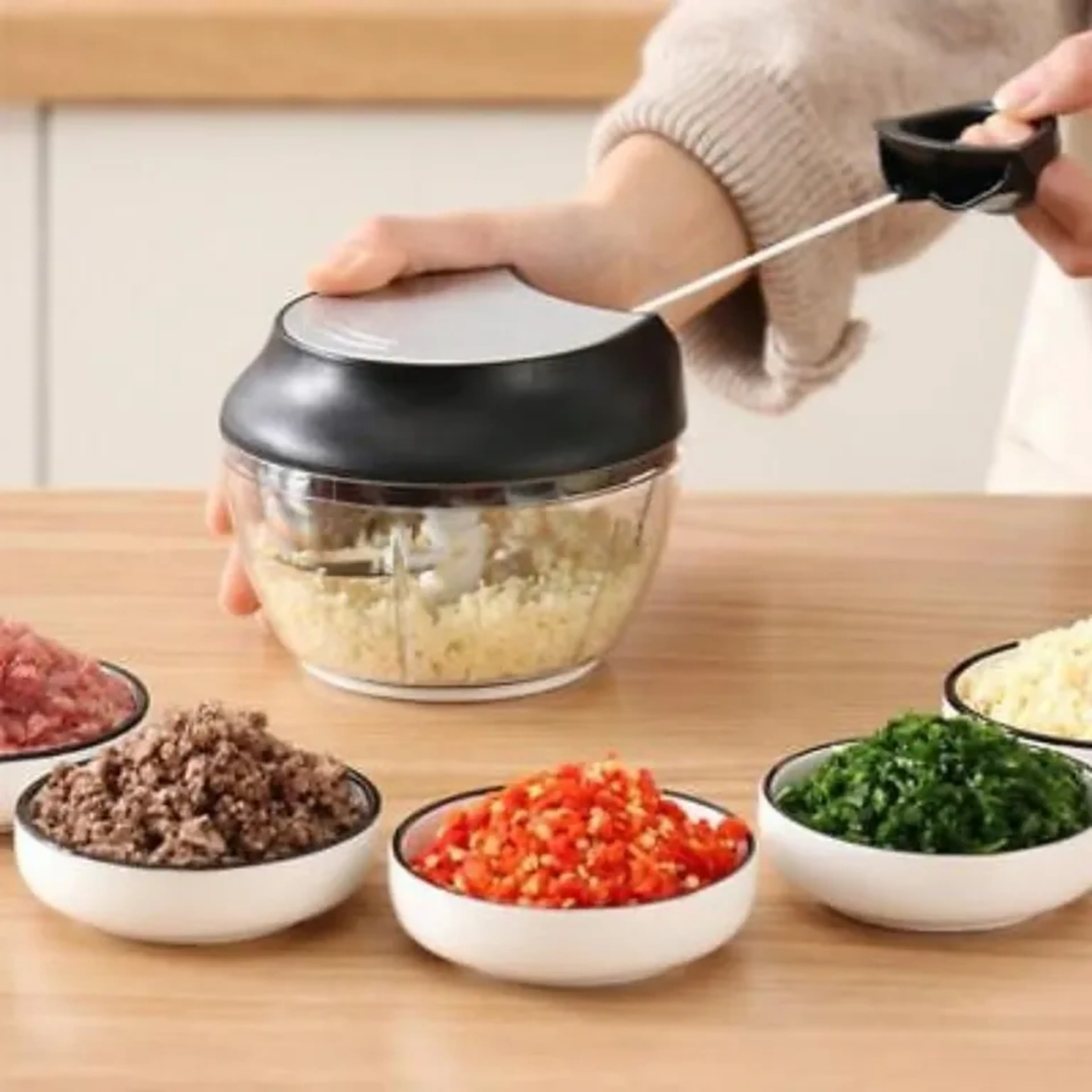 Triturador Manual de Alimentos 500ml - diversas cores imagem