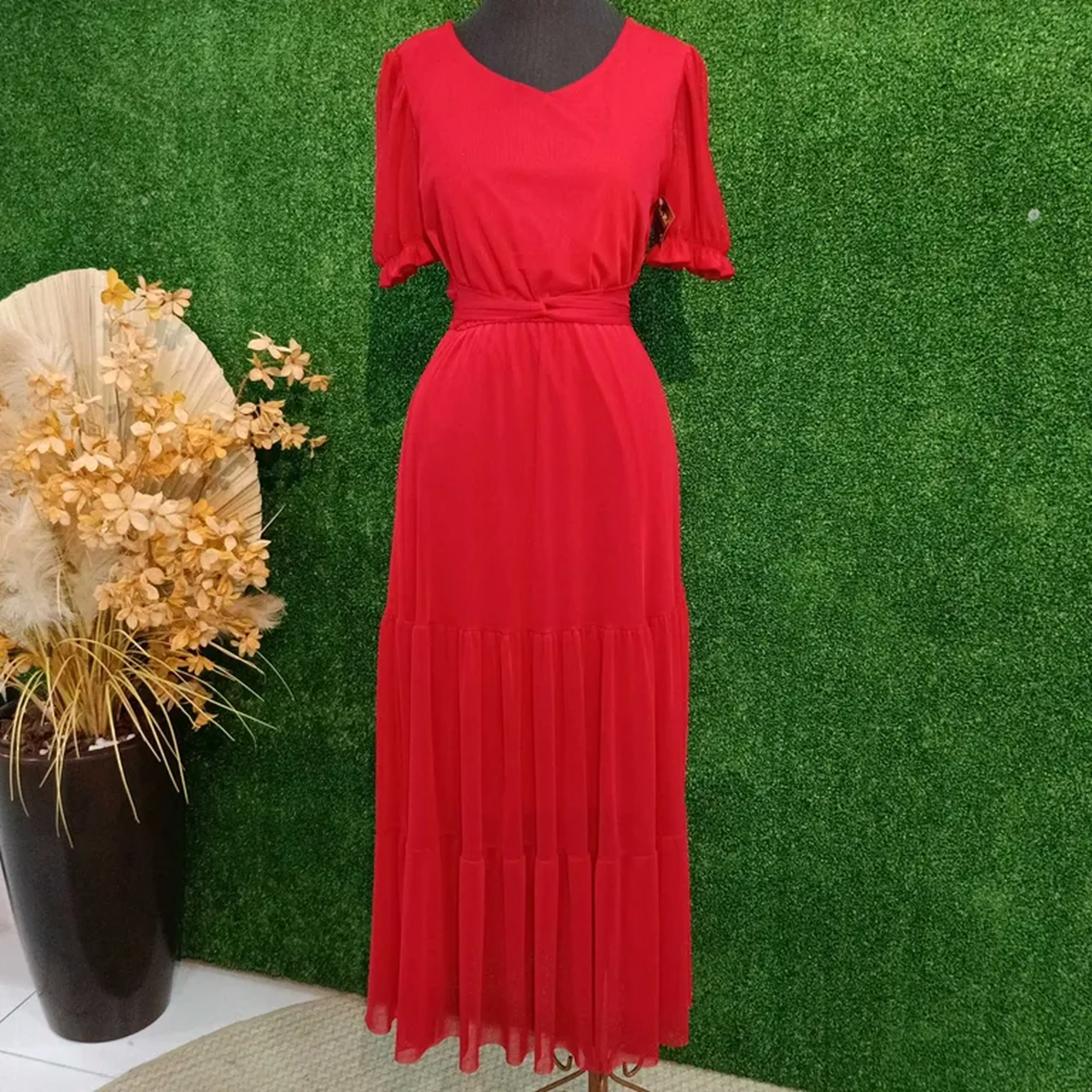 Vestido vermelho no tuli imagem