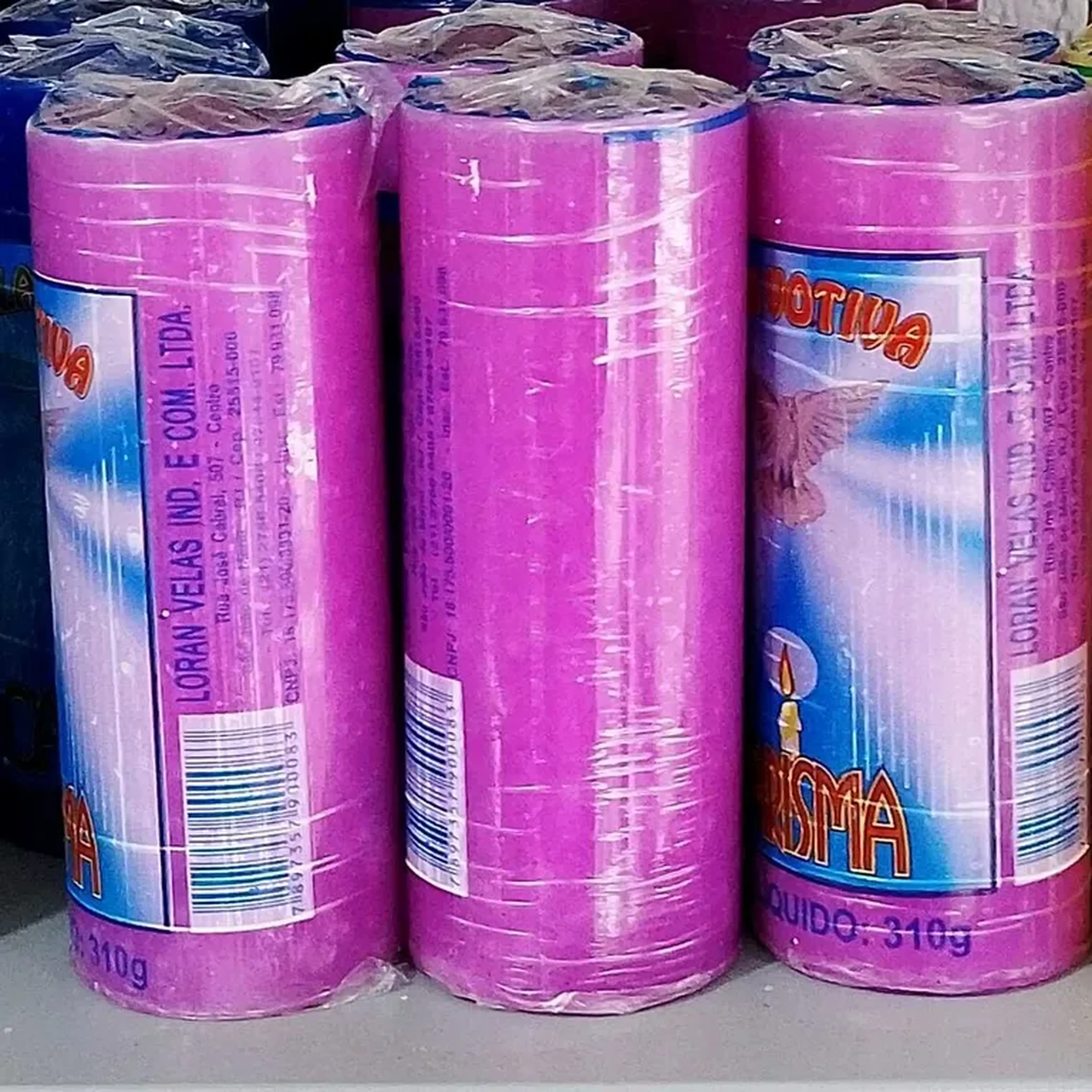 vela lilás 310g de 8d imagem