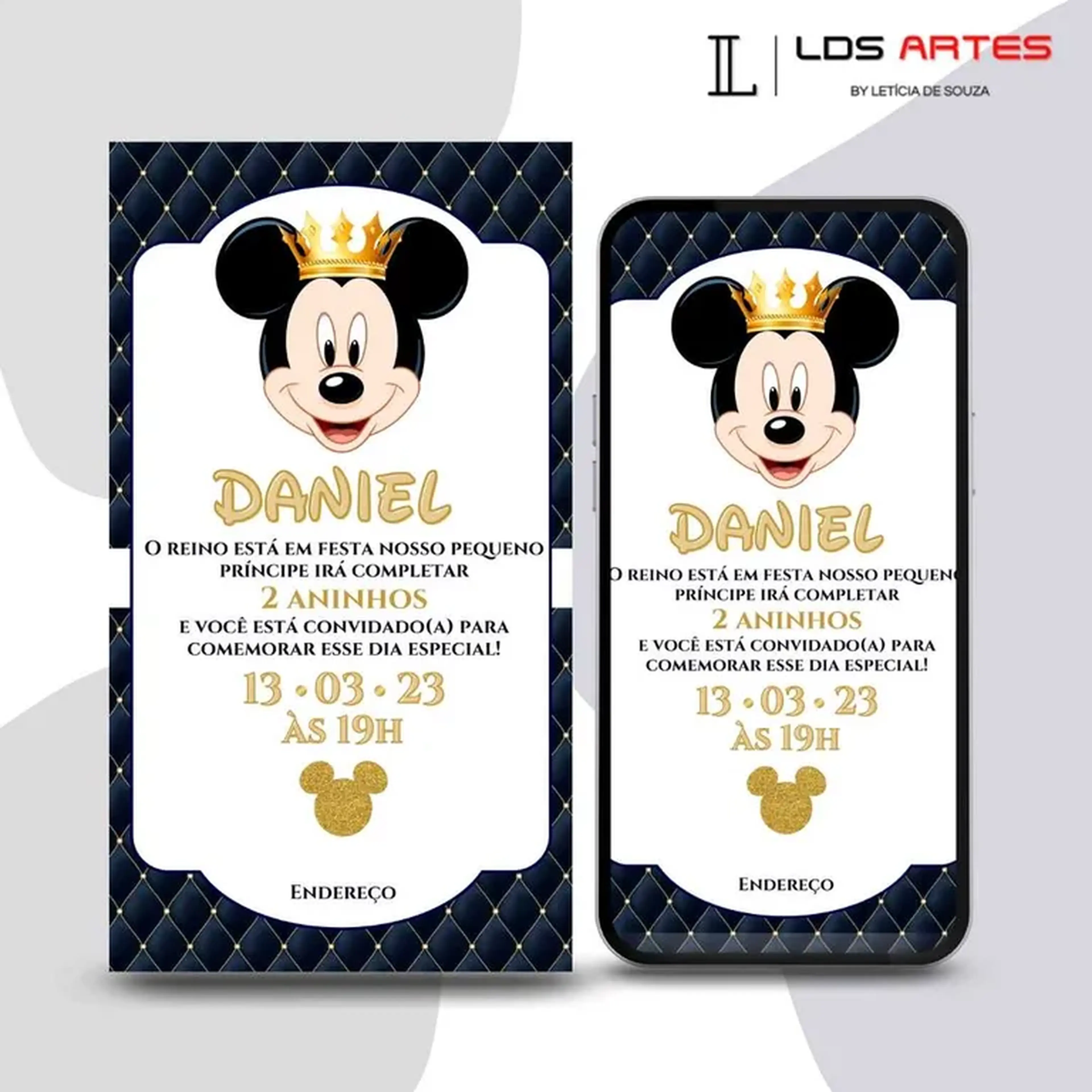 Convite Digital - Mickey imagem