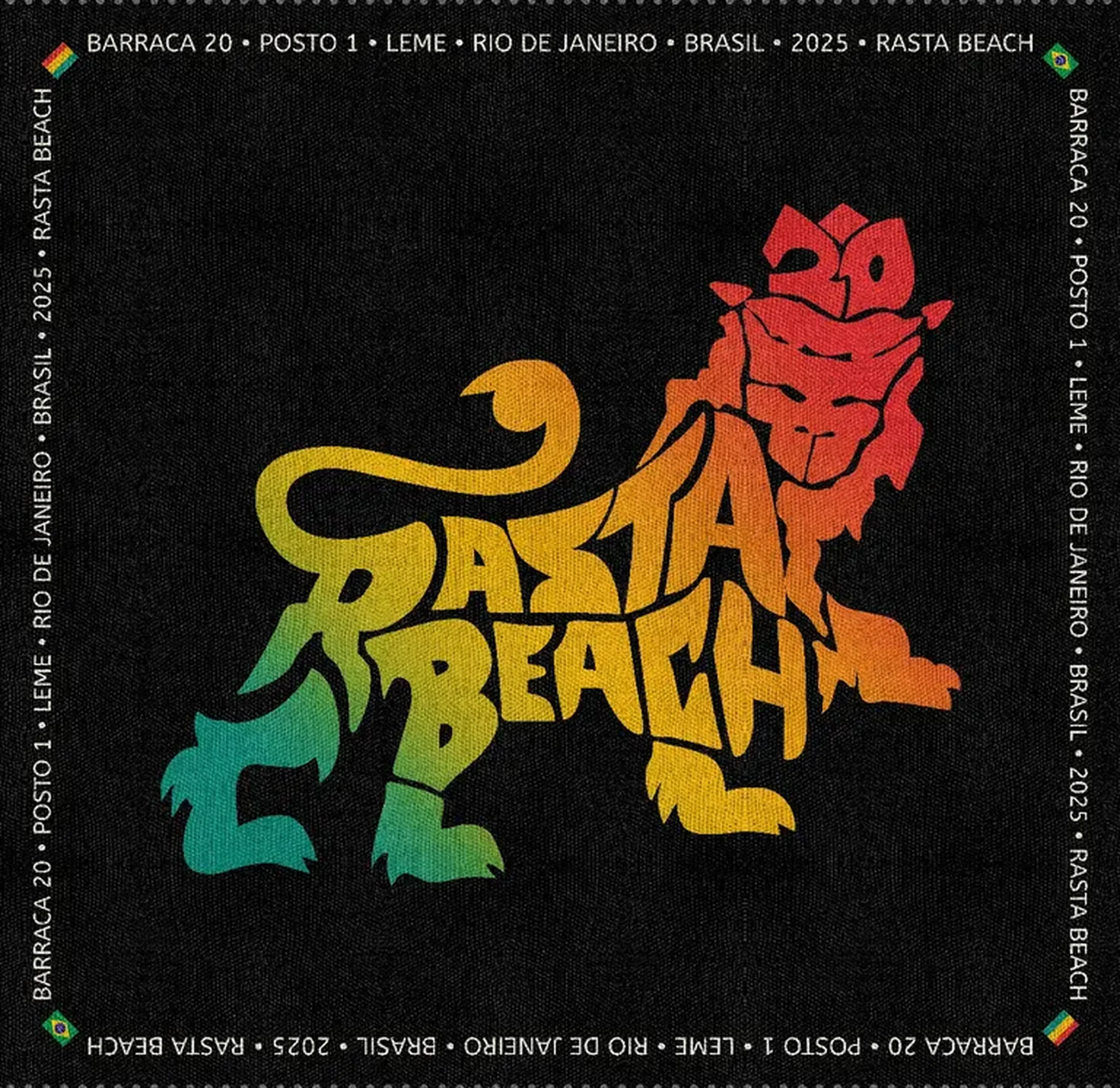 Canga Rasta Beach Preta #2 Edição Limitada imagem
