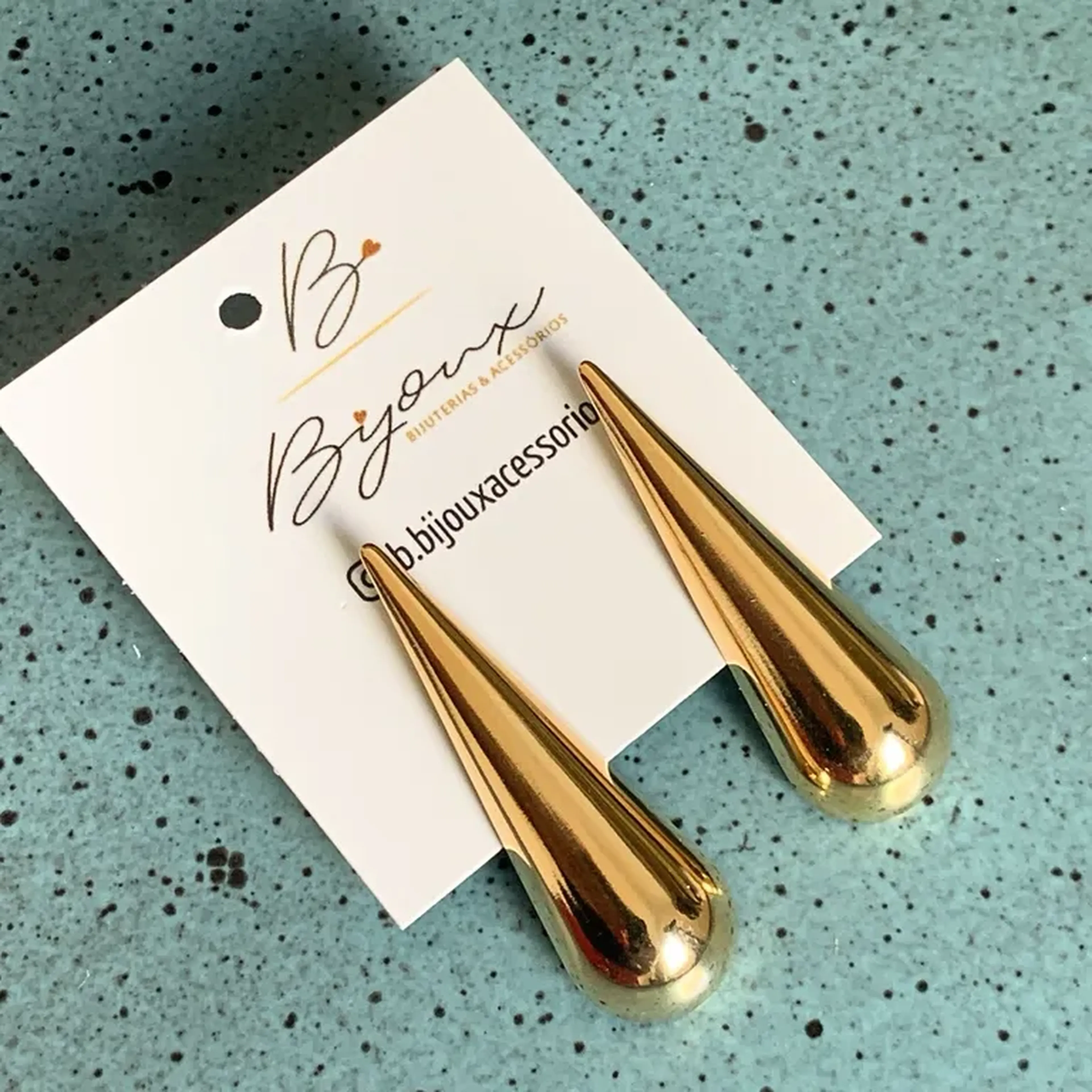 BRINCO GOTA ALONGADA imagem