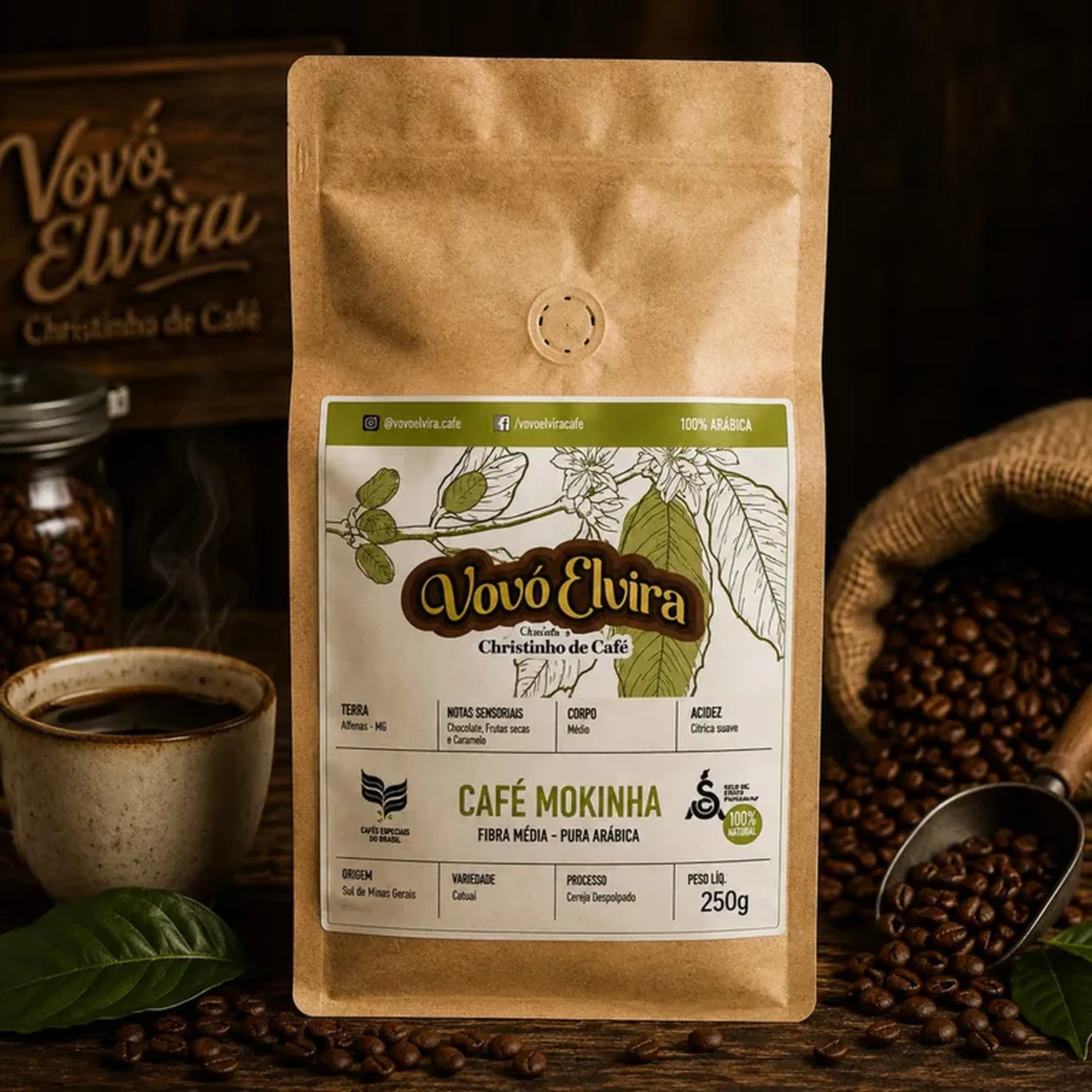 Café Mokinha (Em Pó) Vovó Elvira 250g imagem