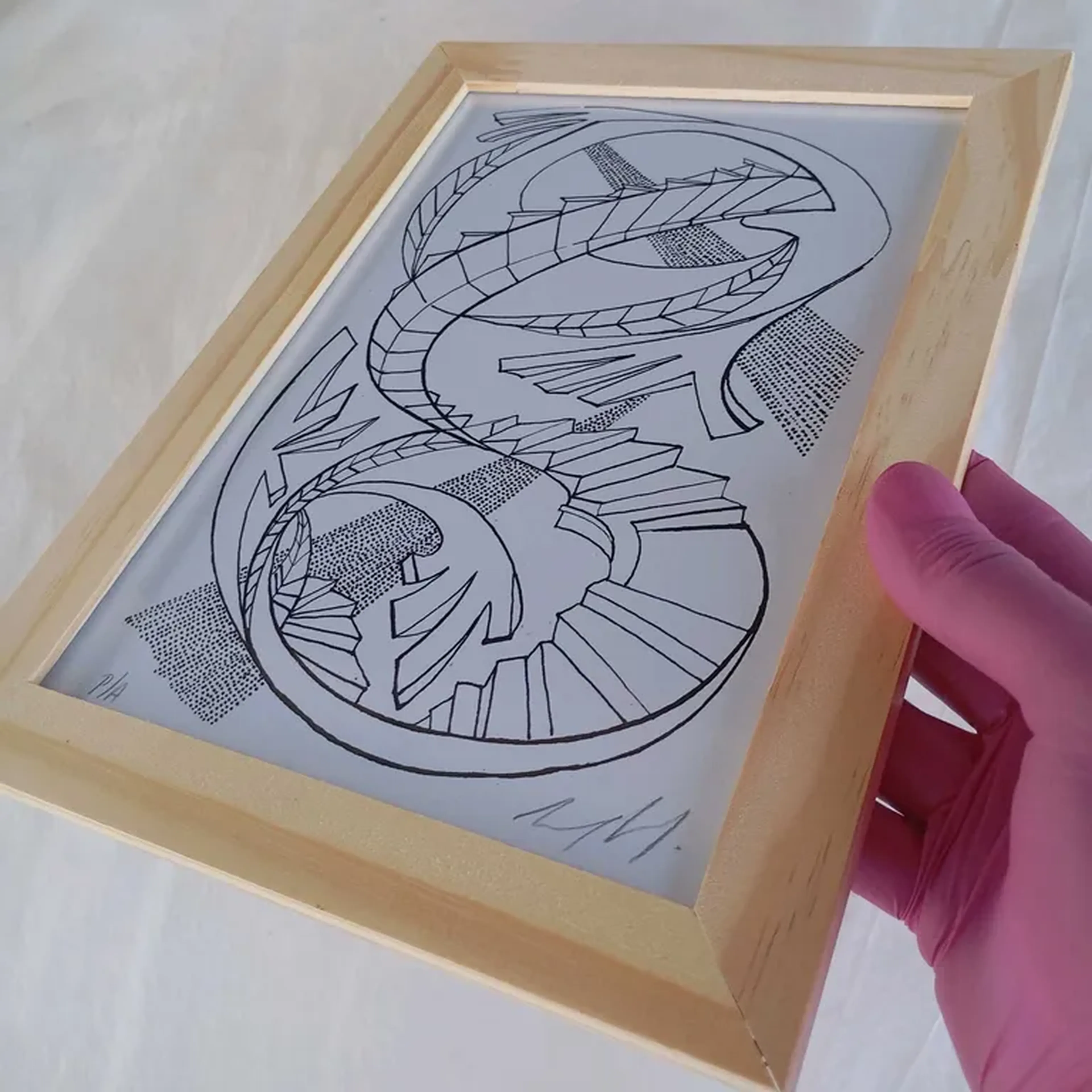 Bestiário Borges - A Bao a Qu - 15x21 cm moldura plana imagem