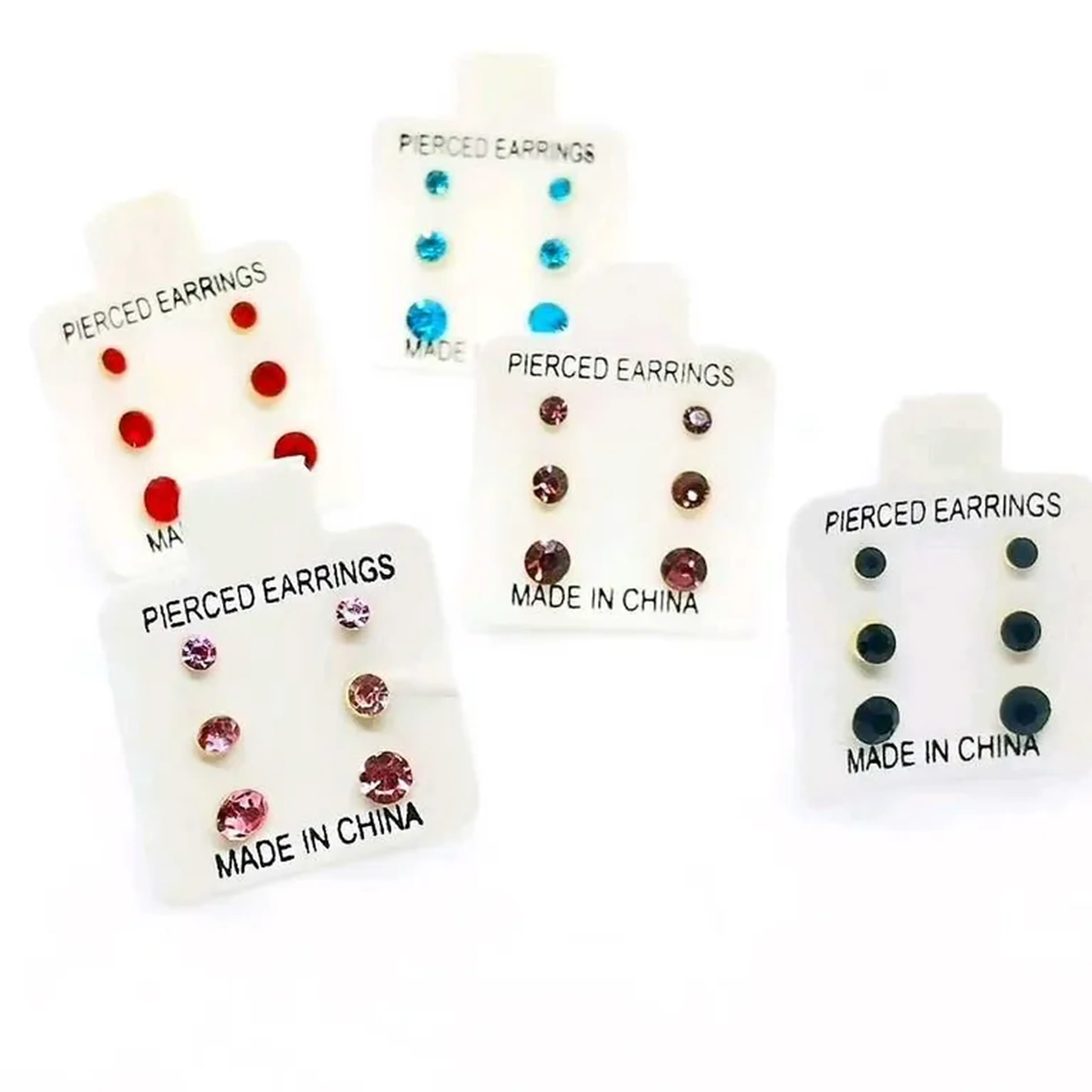 ✅Trio de Brincos com aste de silicone imagem