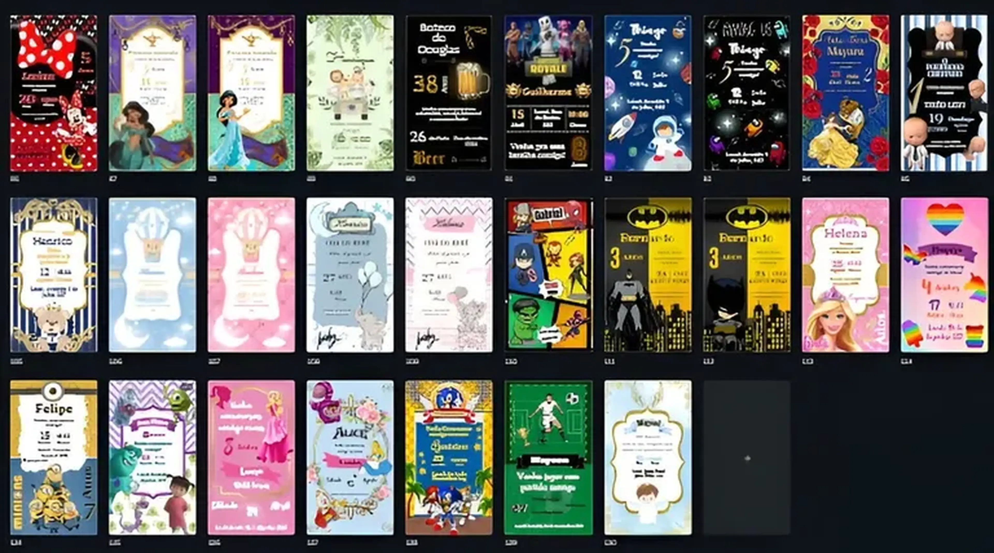 Kit de Convites Digitais (Canva) imagem