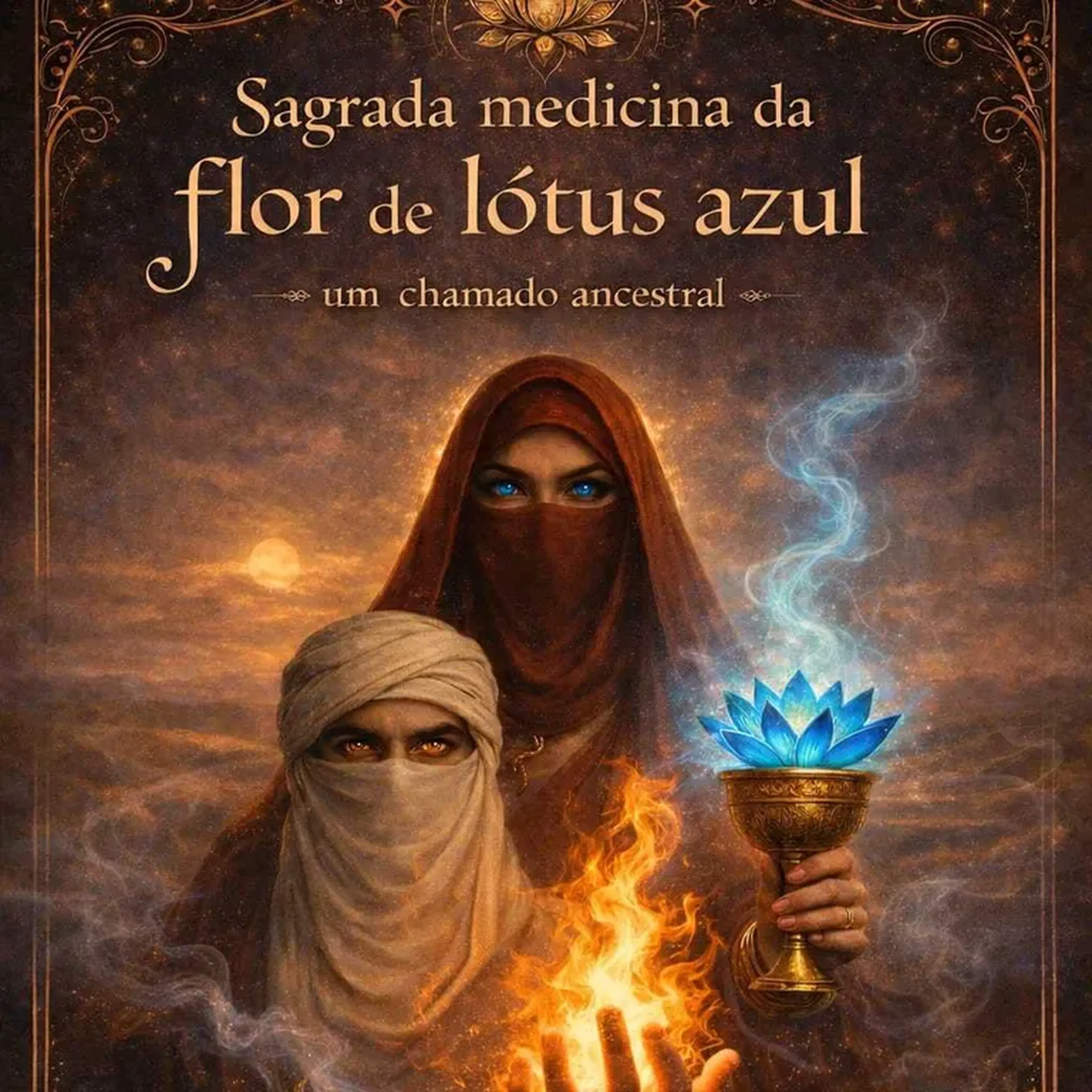 Cerimônia com flor de lotus azul - 21 março imagem