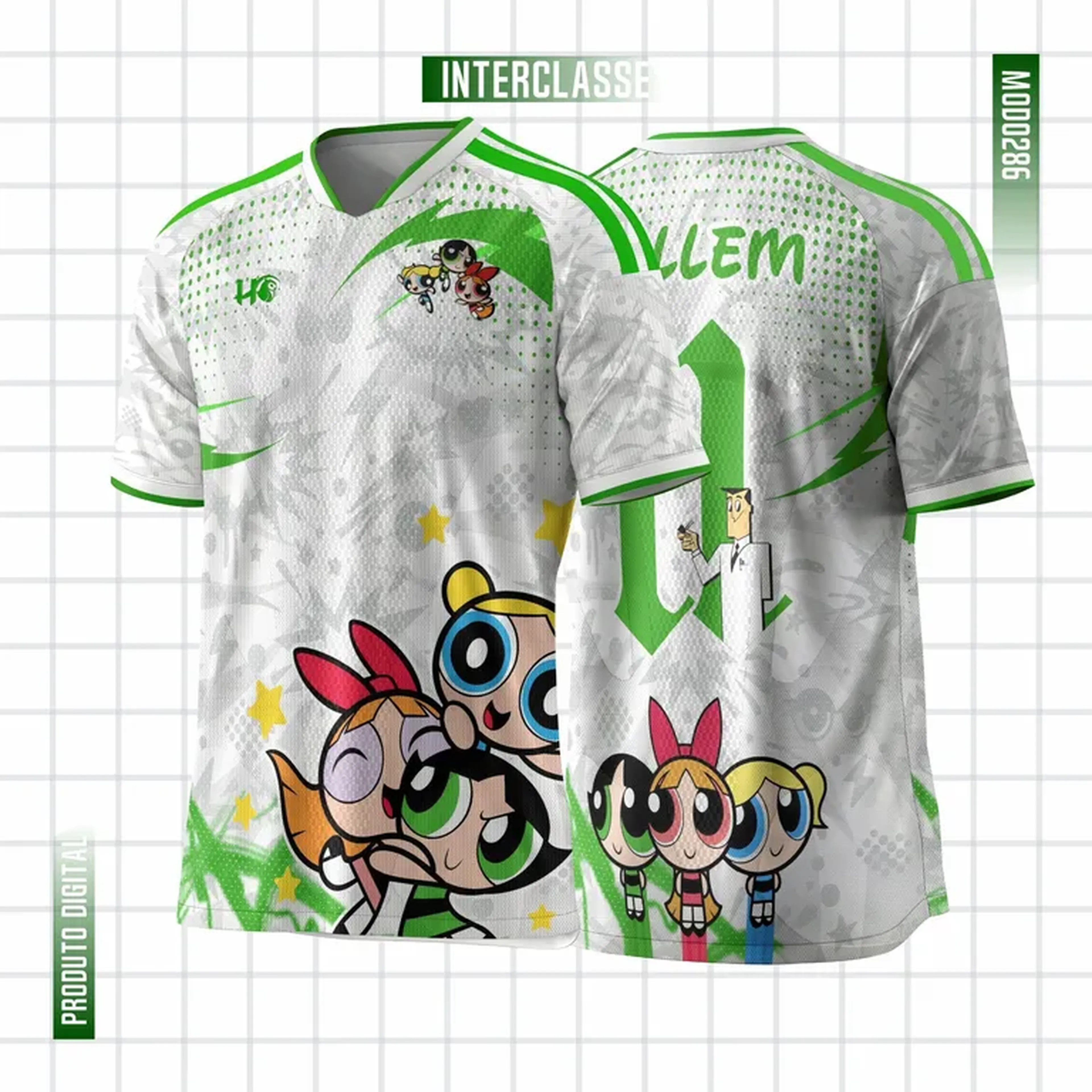 Arte Vetor Camisa Interclasse Meninas Super Poderosas Mod0286 imagem