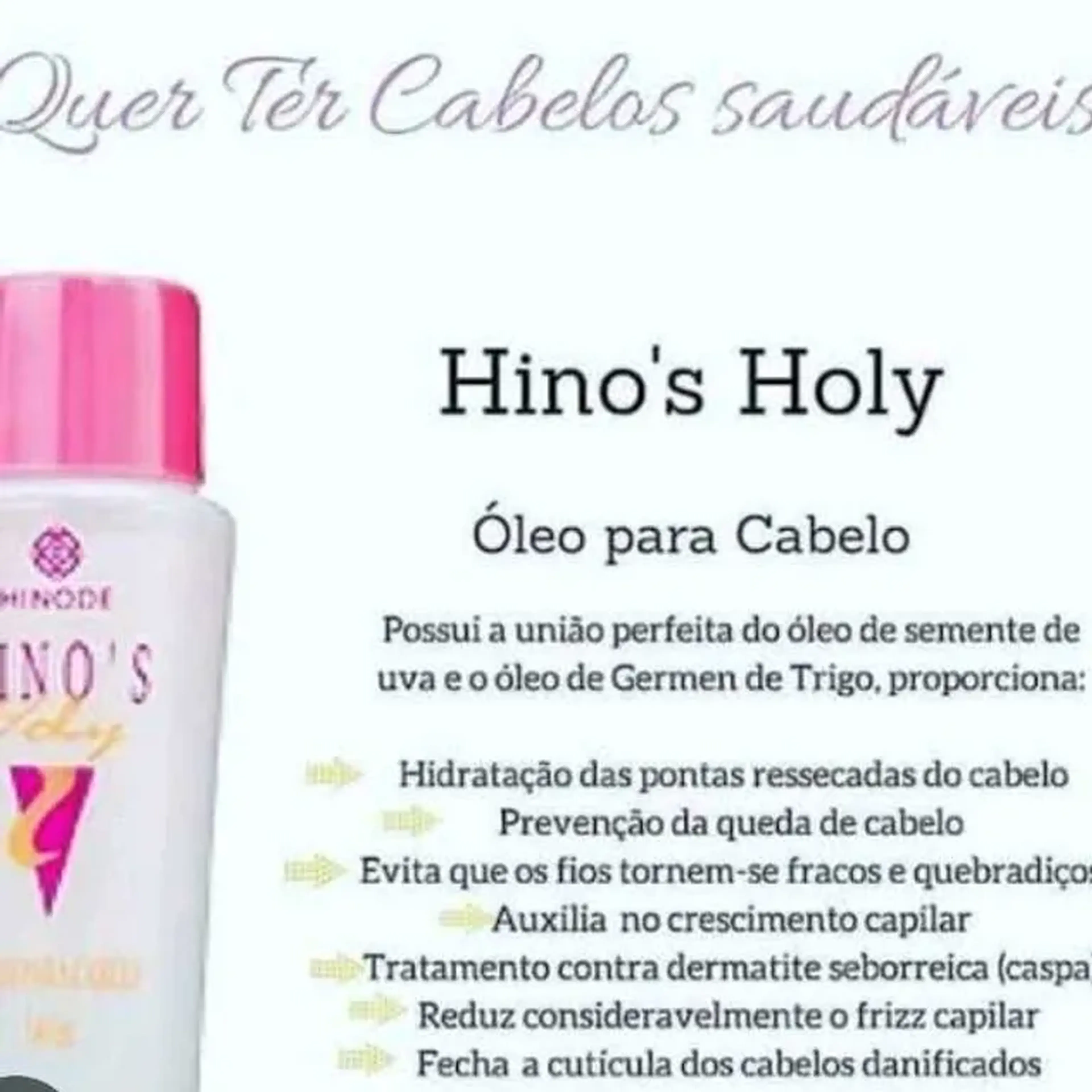 HINO'S HOLY Óleo para Cabelo 140 ml imagem