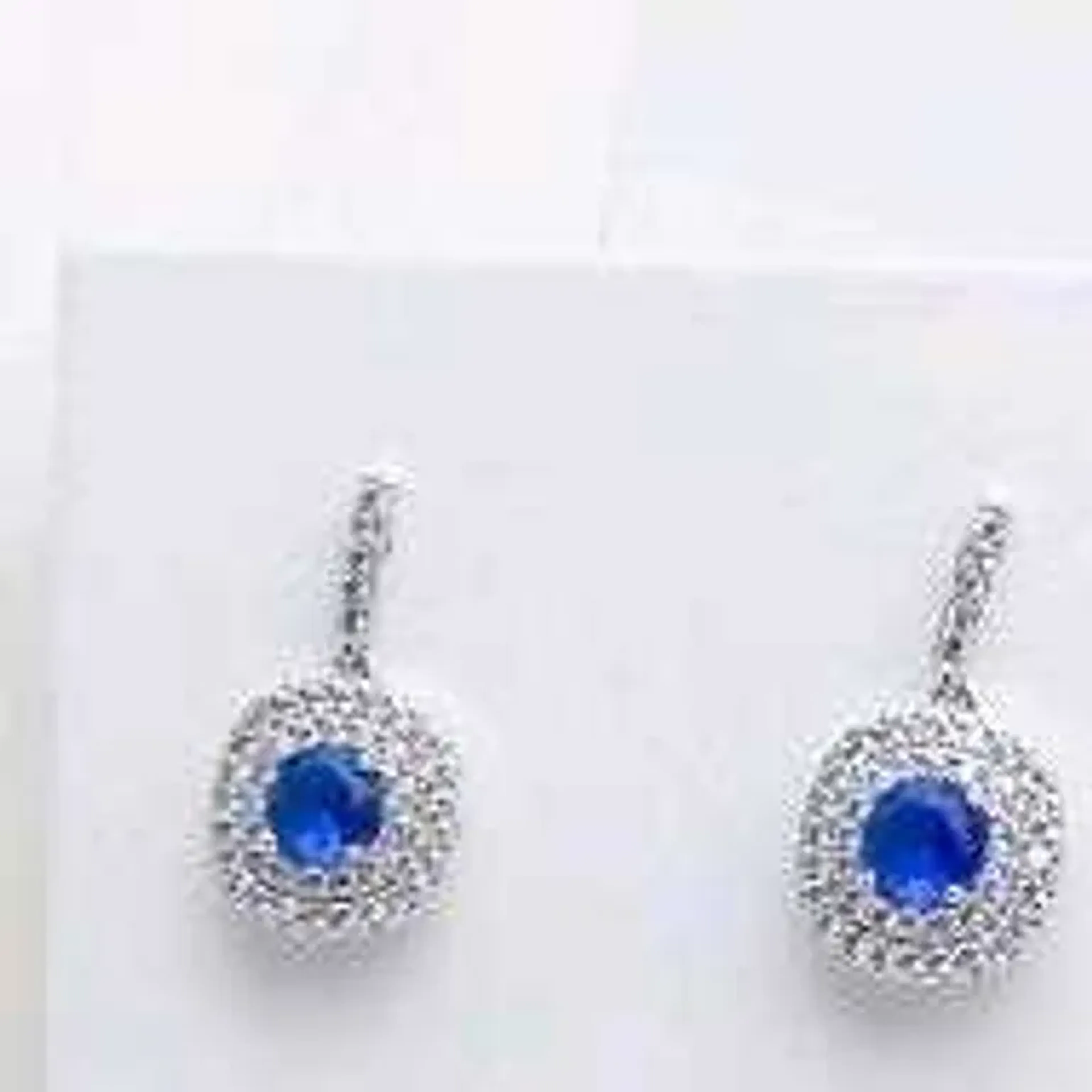 conjunto luxo brinco e colar em Rodio imagem