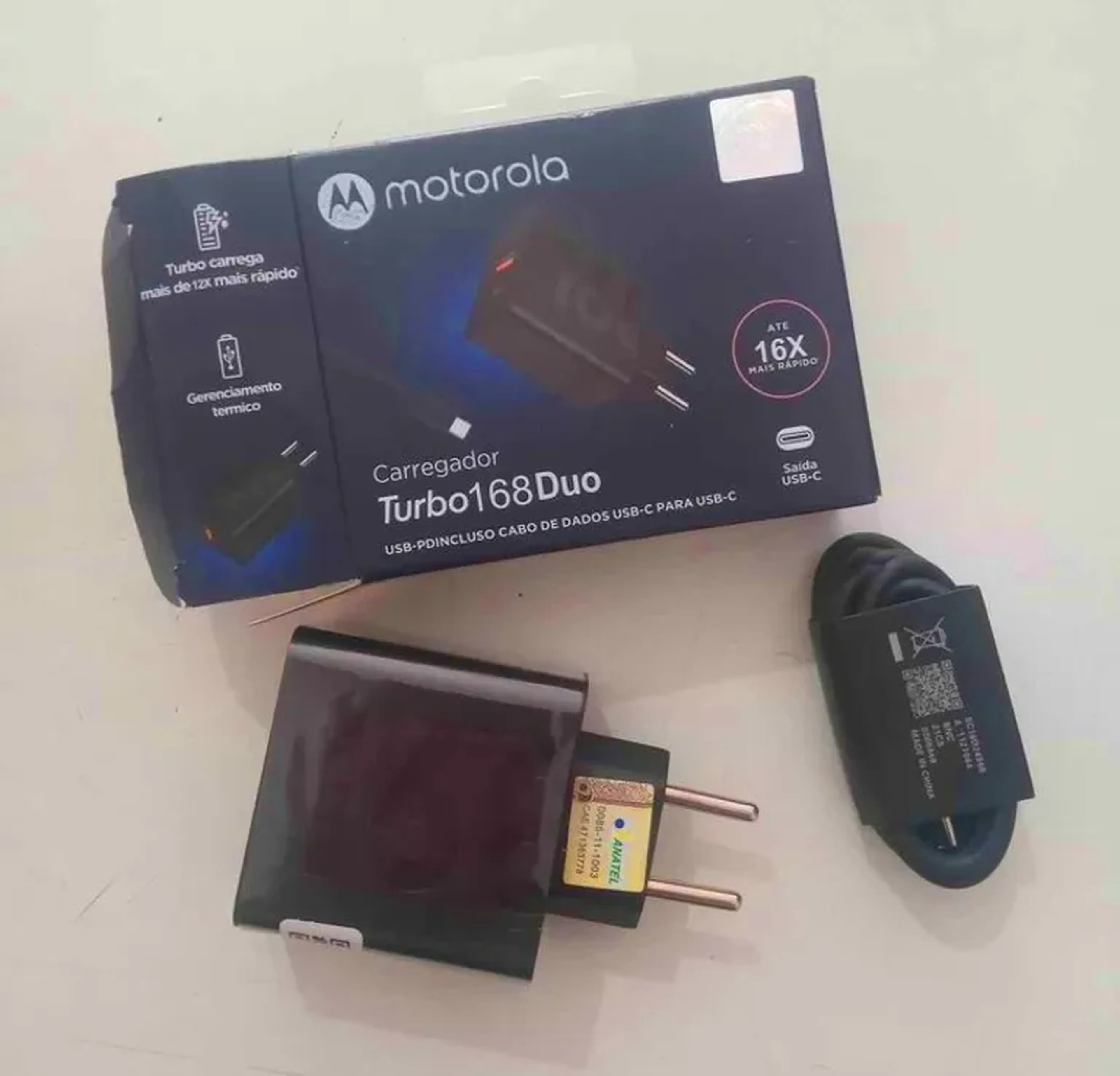 Carregador Celular HYPER SUPER TURBO 5V 168W USB-C USB-A TopDuo imagem