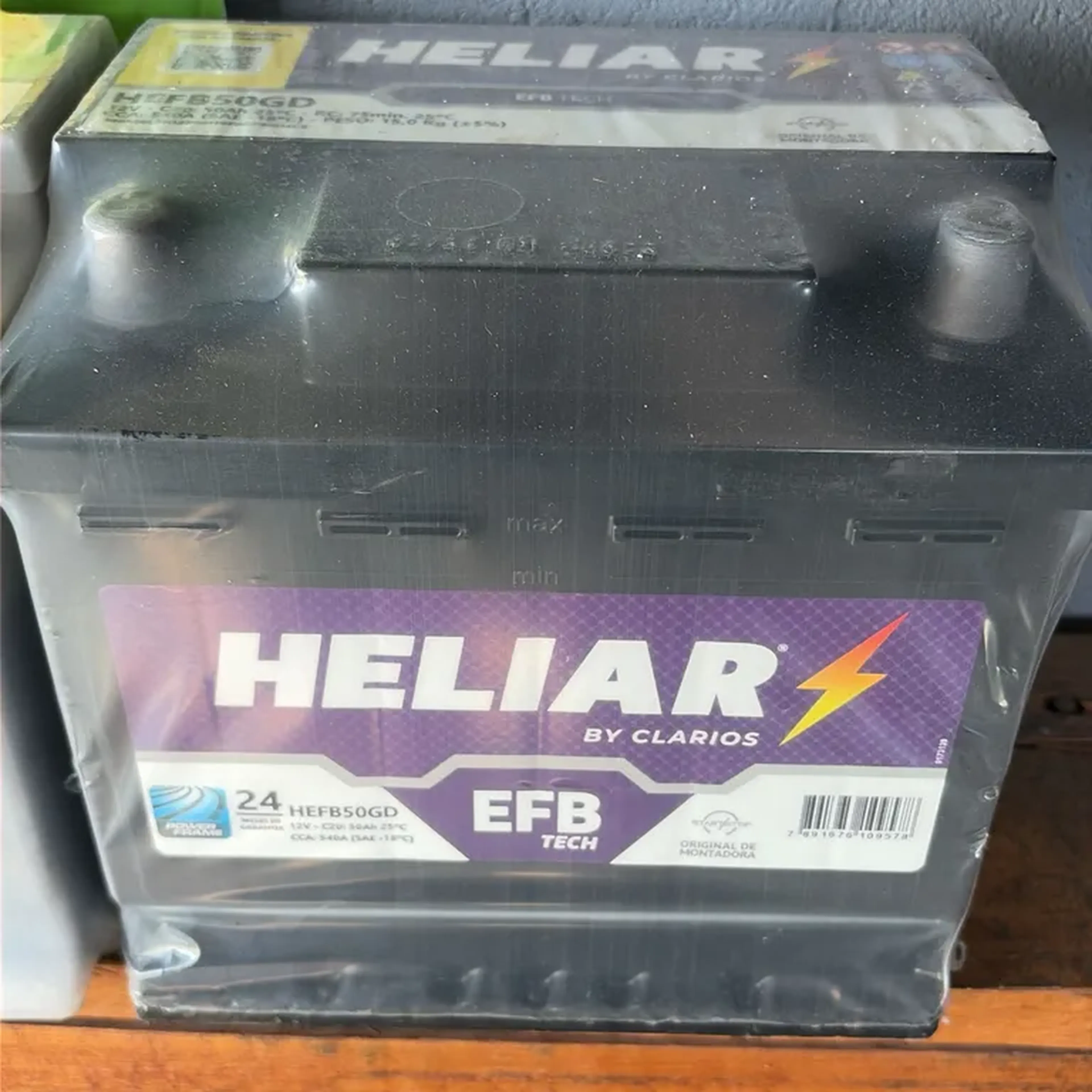 Heliar EFB 12v 50Ah 540A - automotiva ST STP - Garantia 24meses imagem