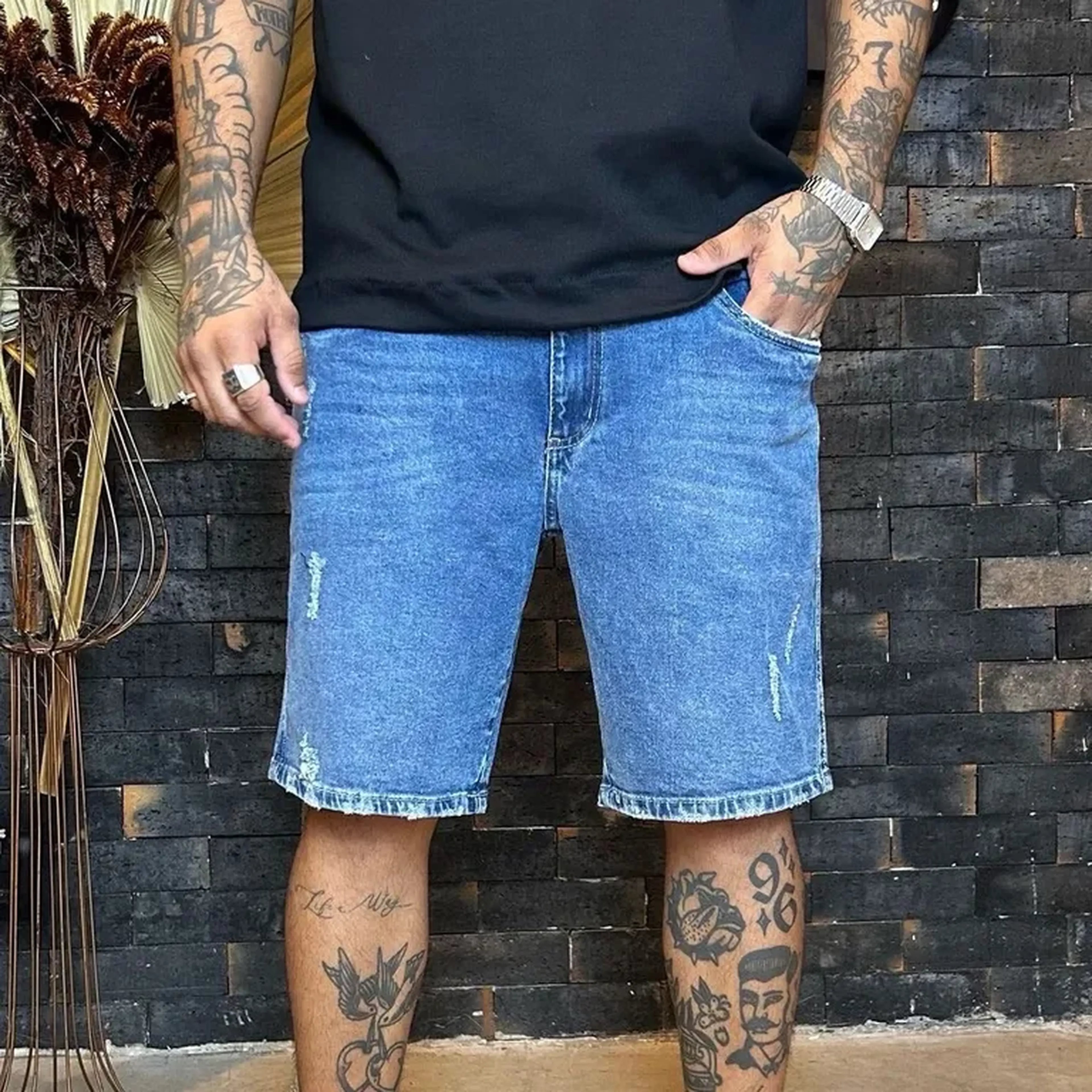 Bermuda jeans Freebong- Azul imagem